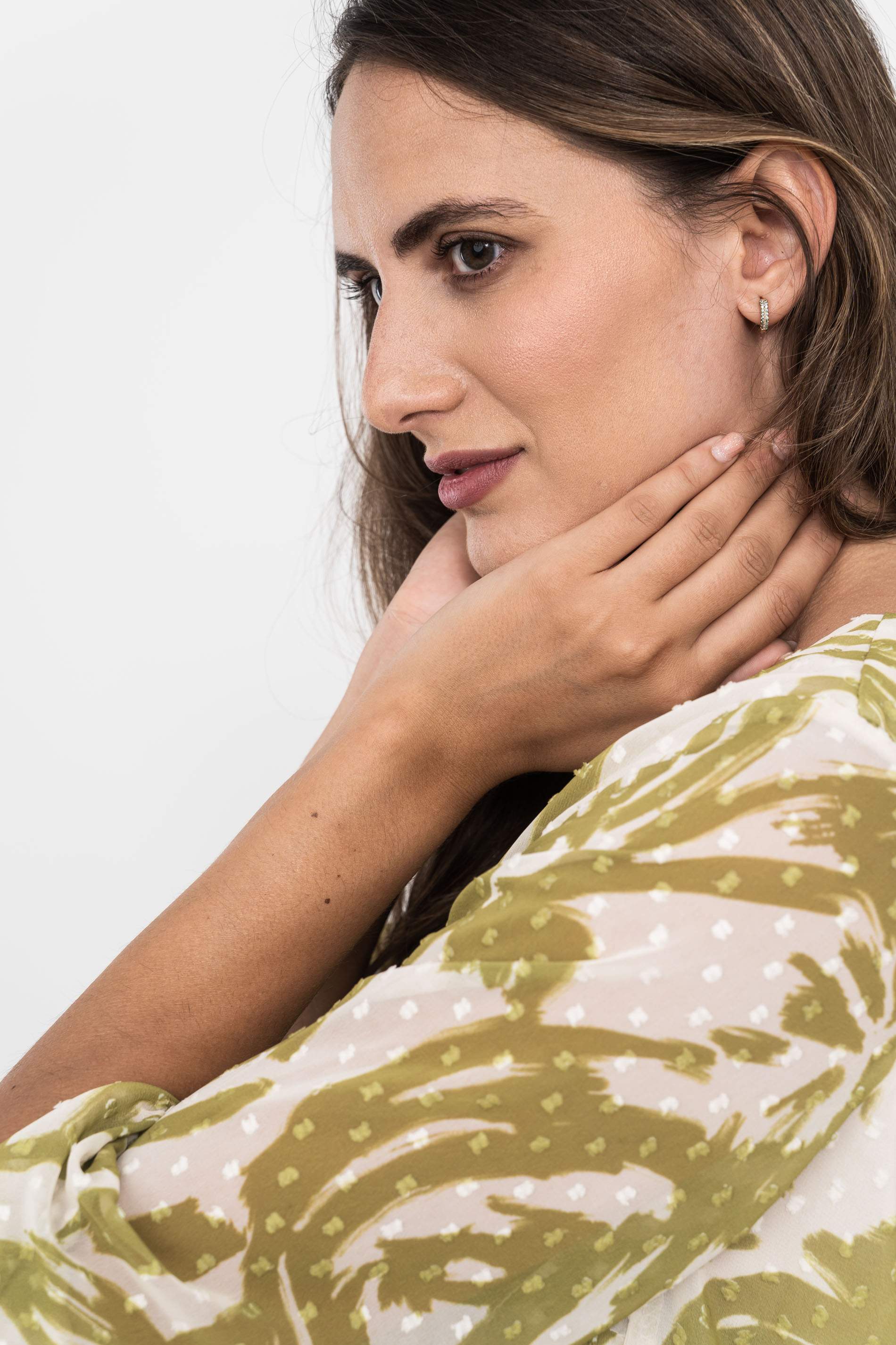BLUSA PLUMETI PINCELADAS OLIVA