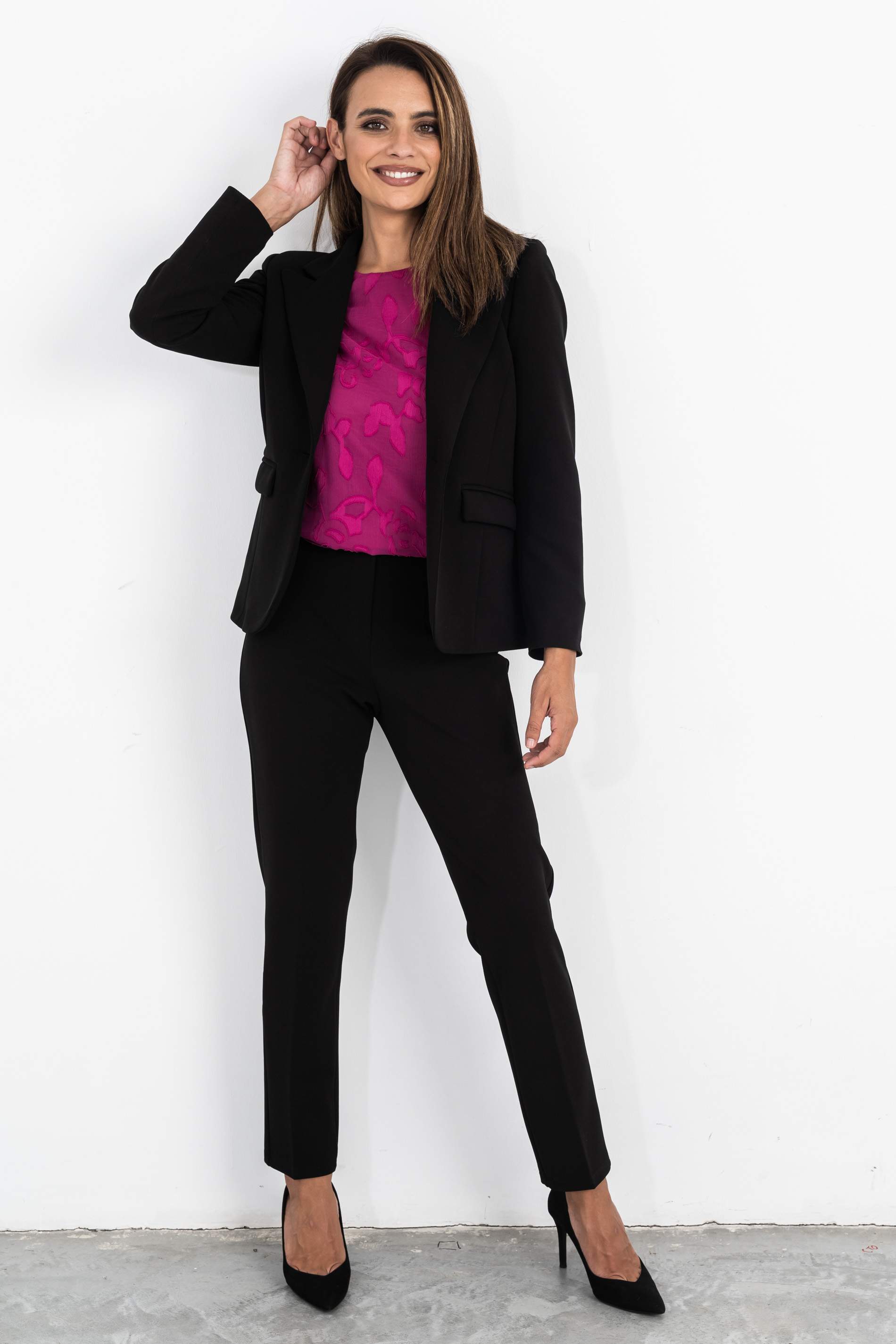 PANTALON CINTURA ELASTICA NEGRO
