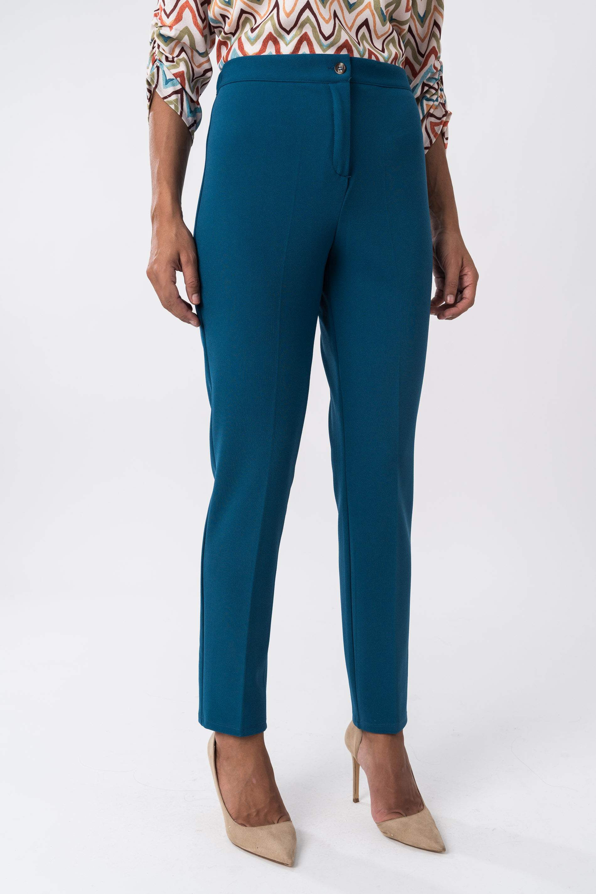 PANTALON CINTURA ELASTICA PETROLEO