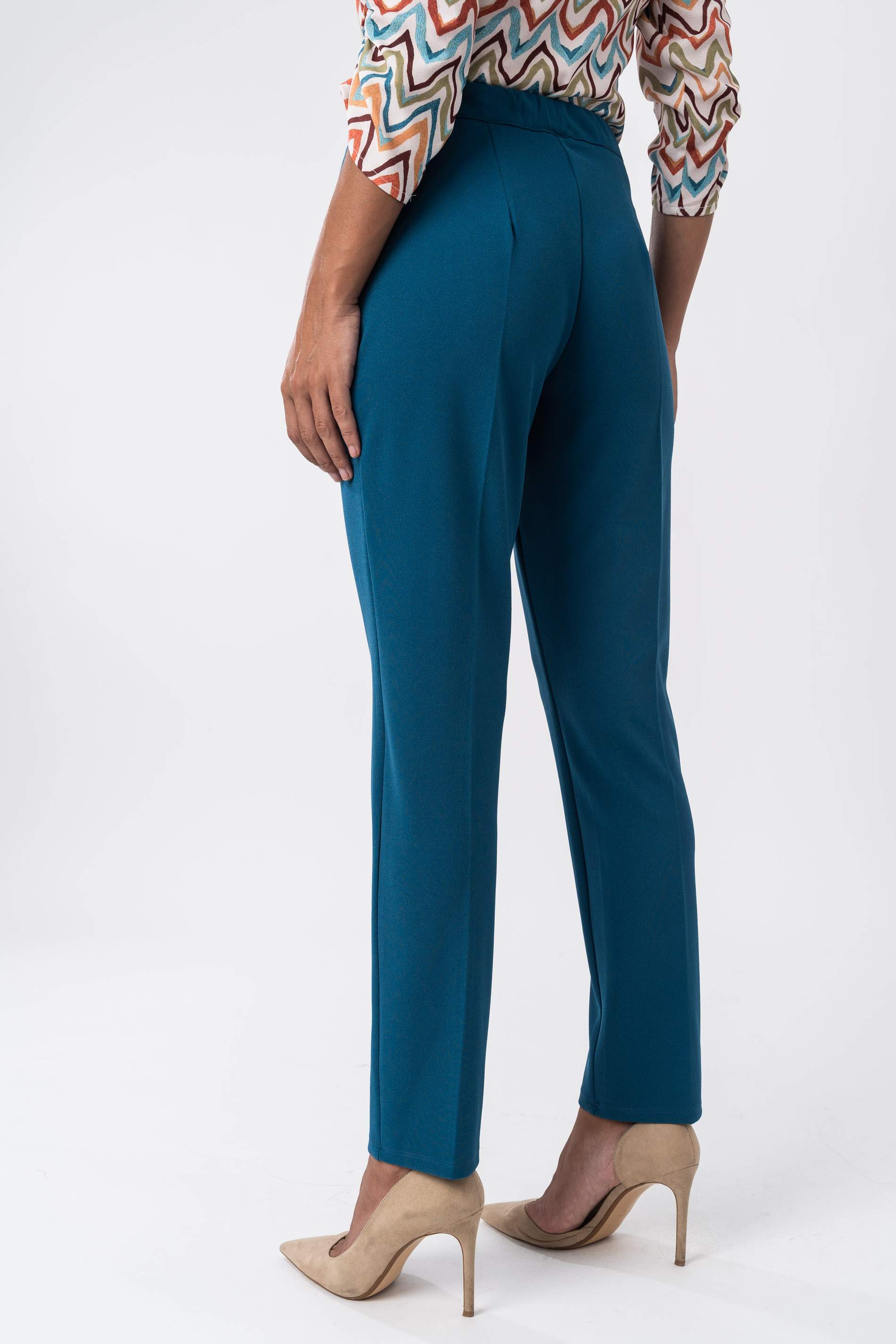 PANTALON CINTURA ELASTICA PETROLEO