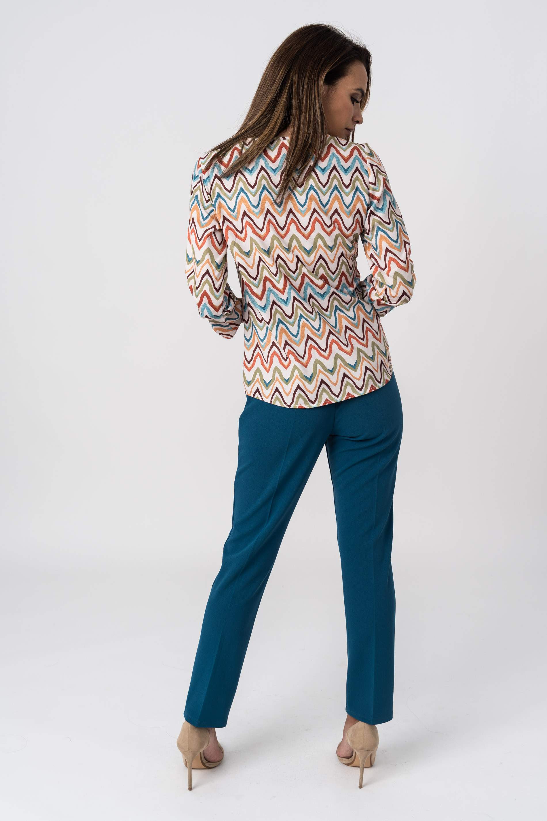 PANTALON CINTURA ELASTICA PETROLEO