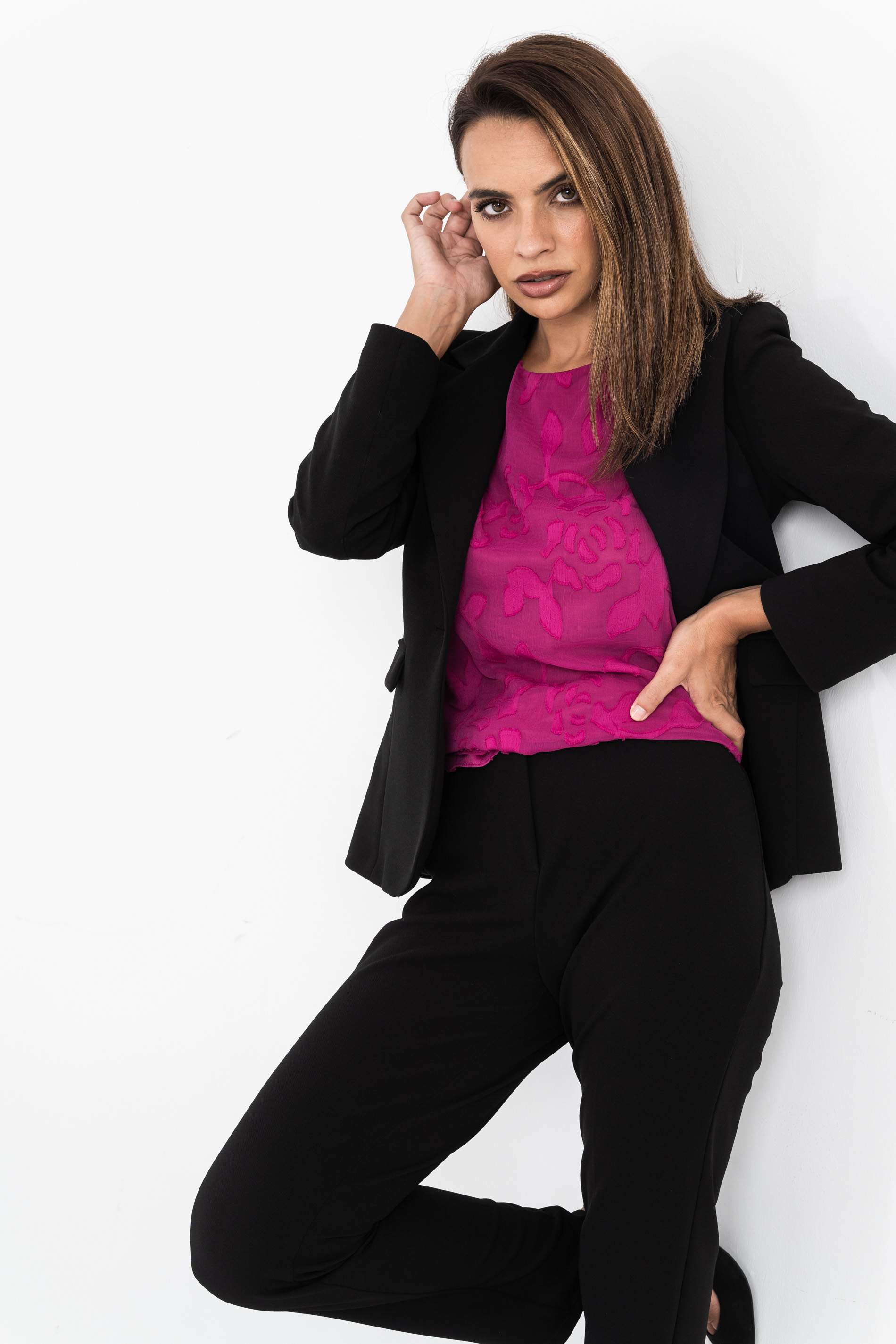 BLUSA GASA JACQUARD BUGANVILLA