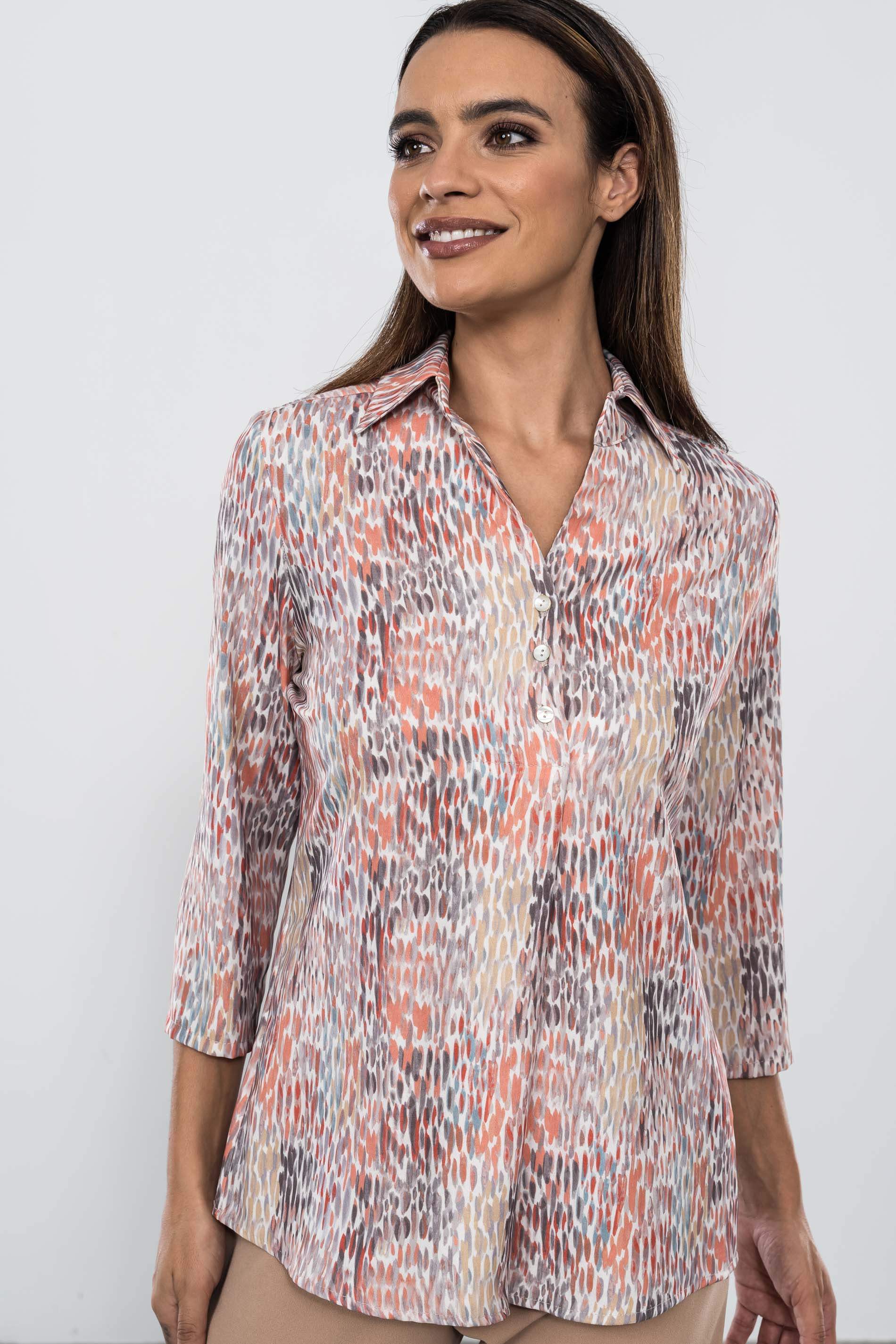 BLUSA BOTONES TABLA MANCHITAS