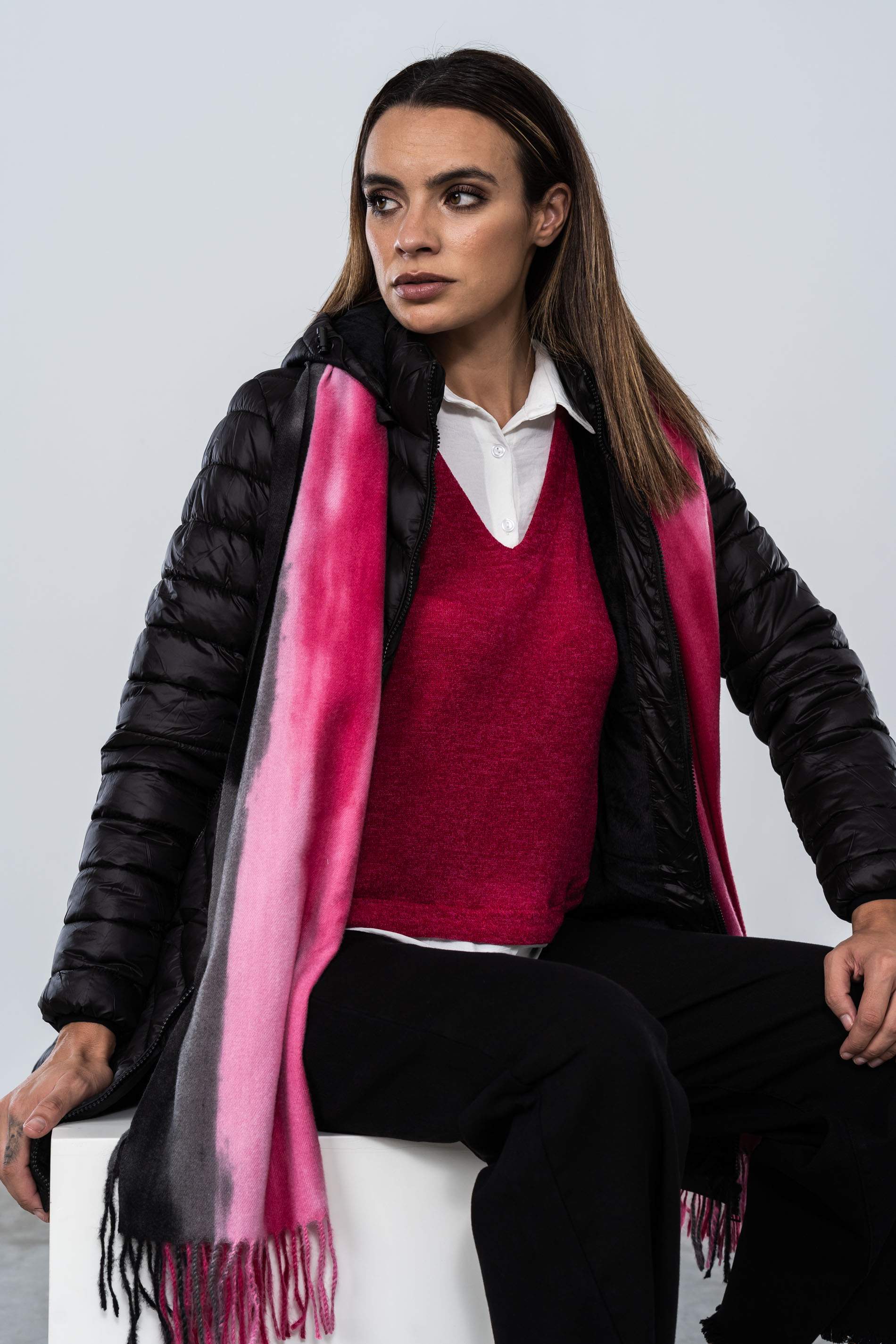 JERSEY COMBINADO CAMISERO FRESA