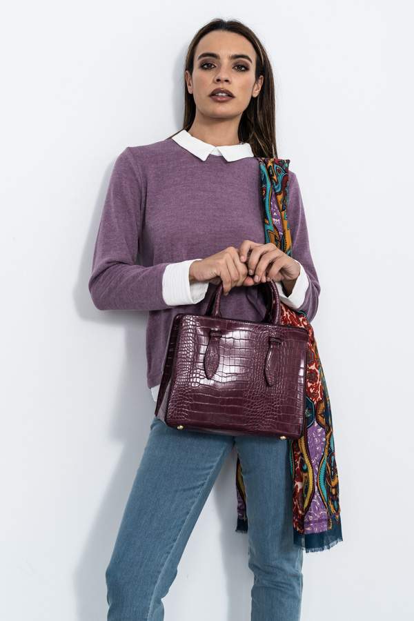 JERSEY CUELLO COMBINADO LILA