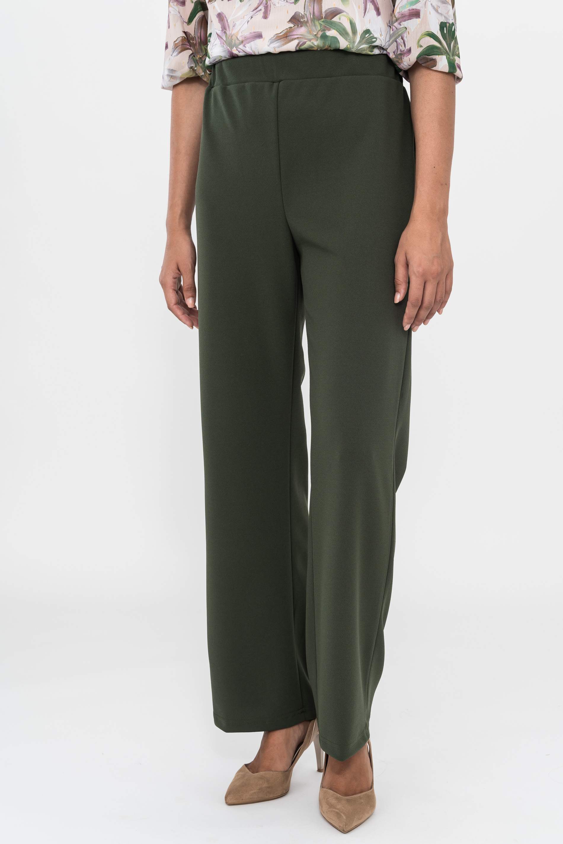 PANTALON PUNTO CREPE KAKI