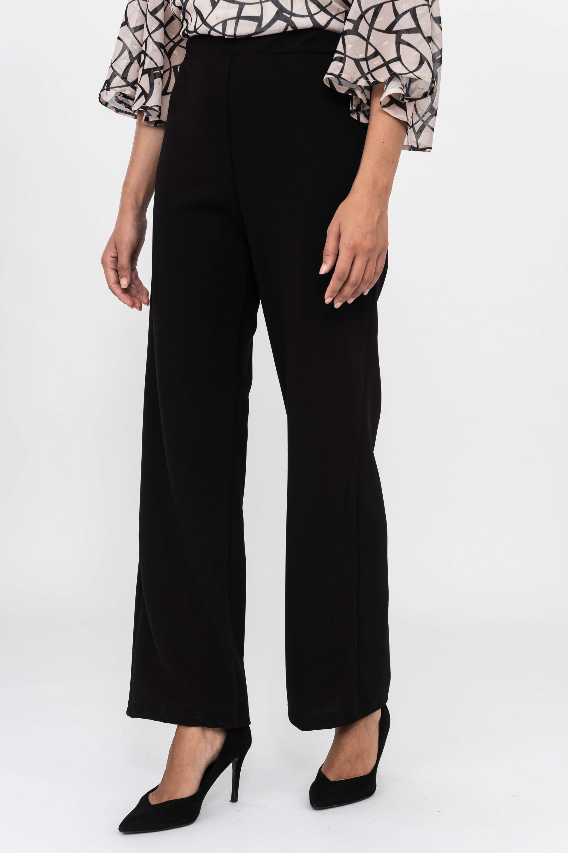 PANTALON PUNTO CREPE NEGRO
