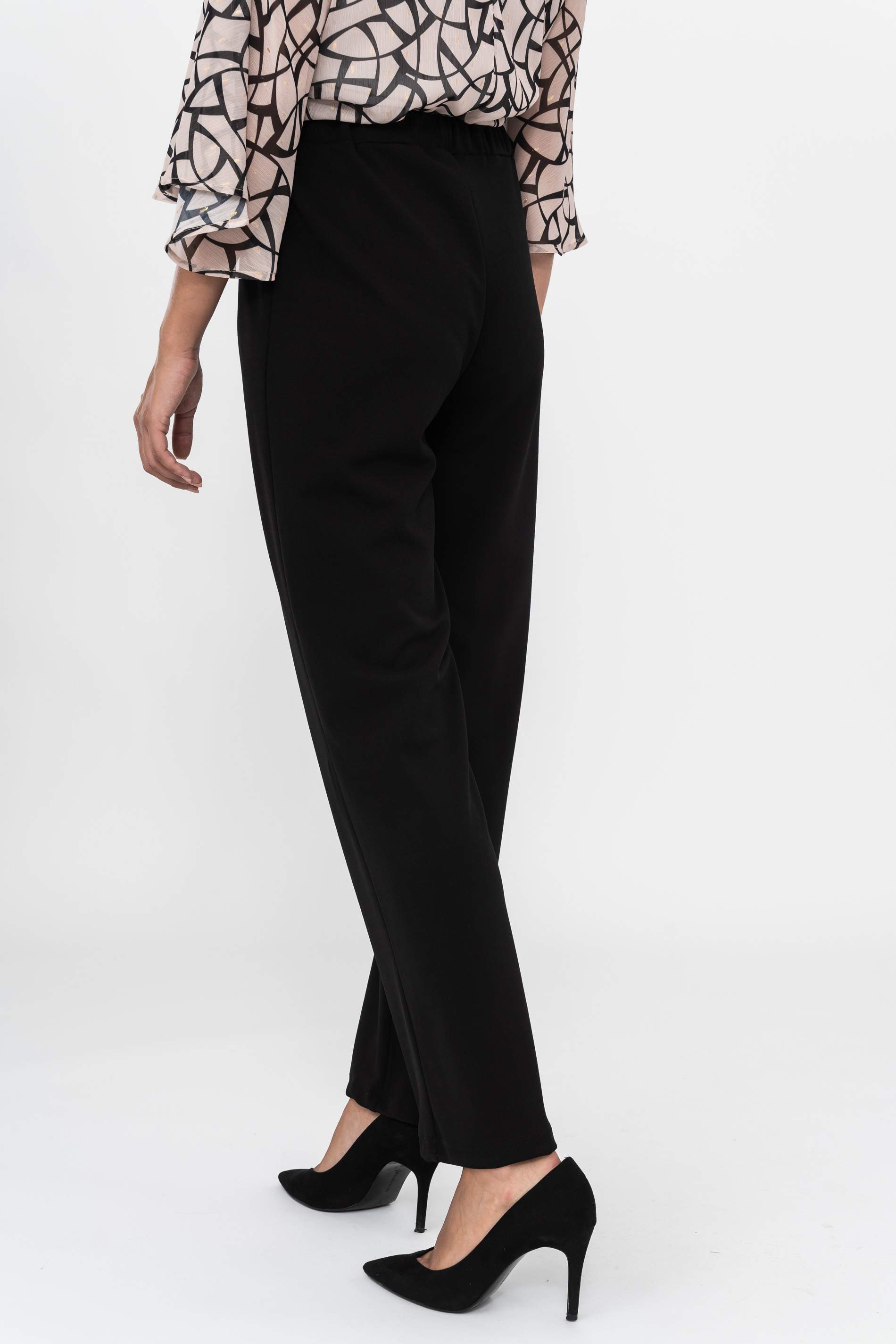 PANTALON PUNTO CREPE NEGRO