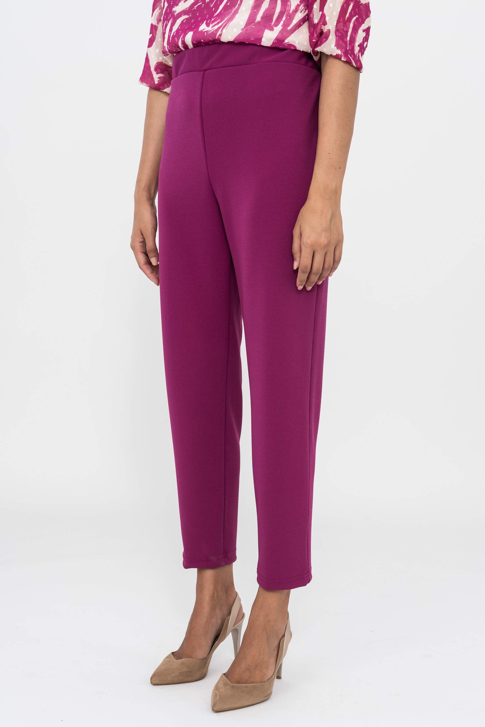 PANTALON PUNTO CREPE VUELTA BUGANVILLA