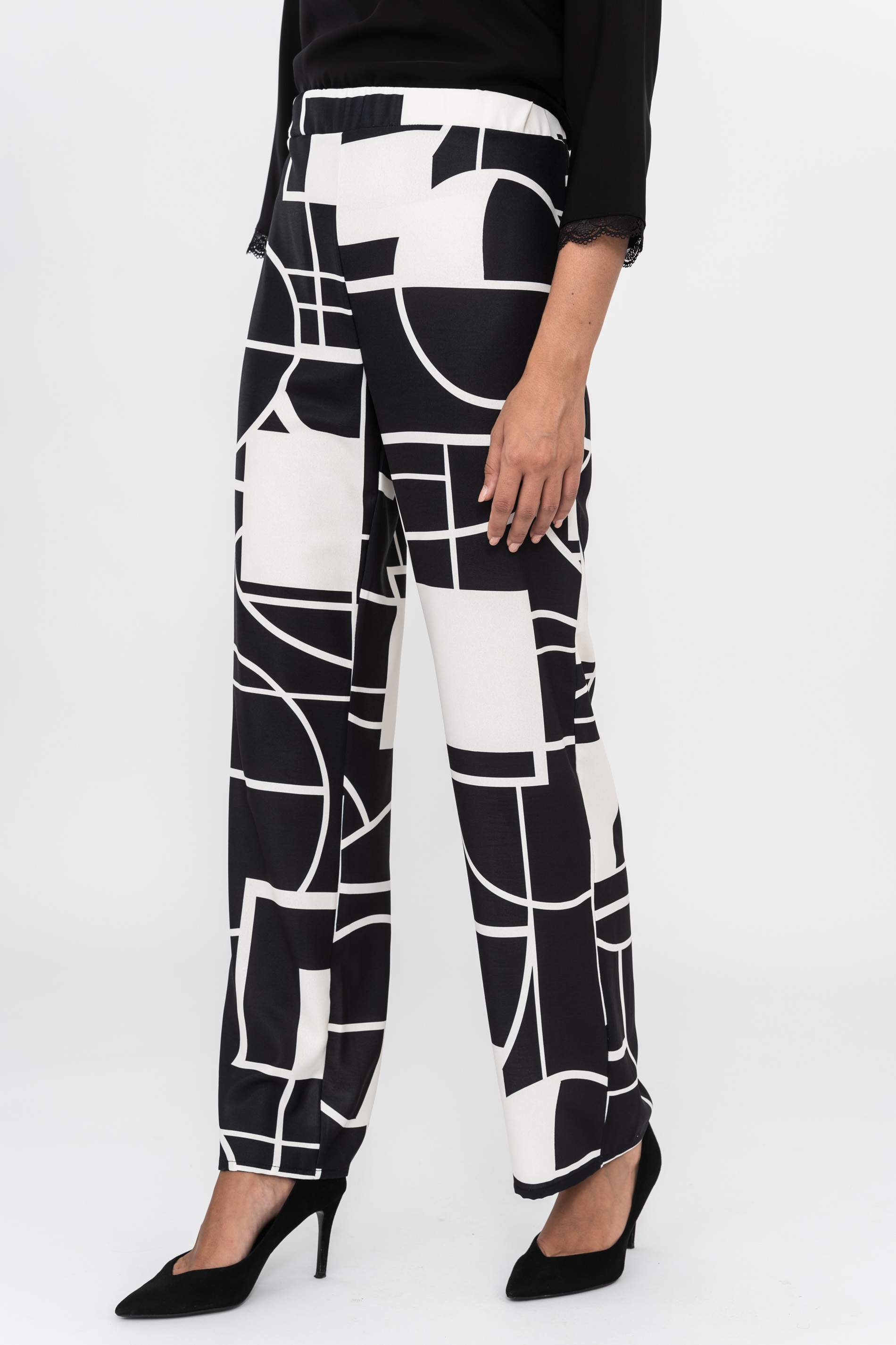 PANTALON BICOLOR GEOMETRICO