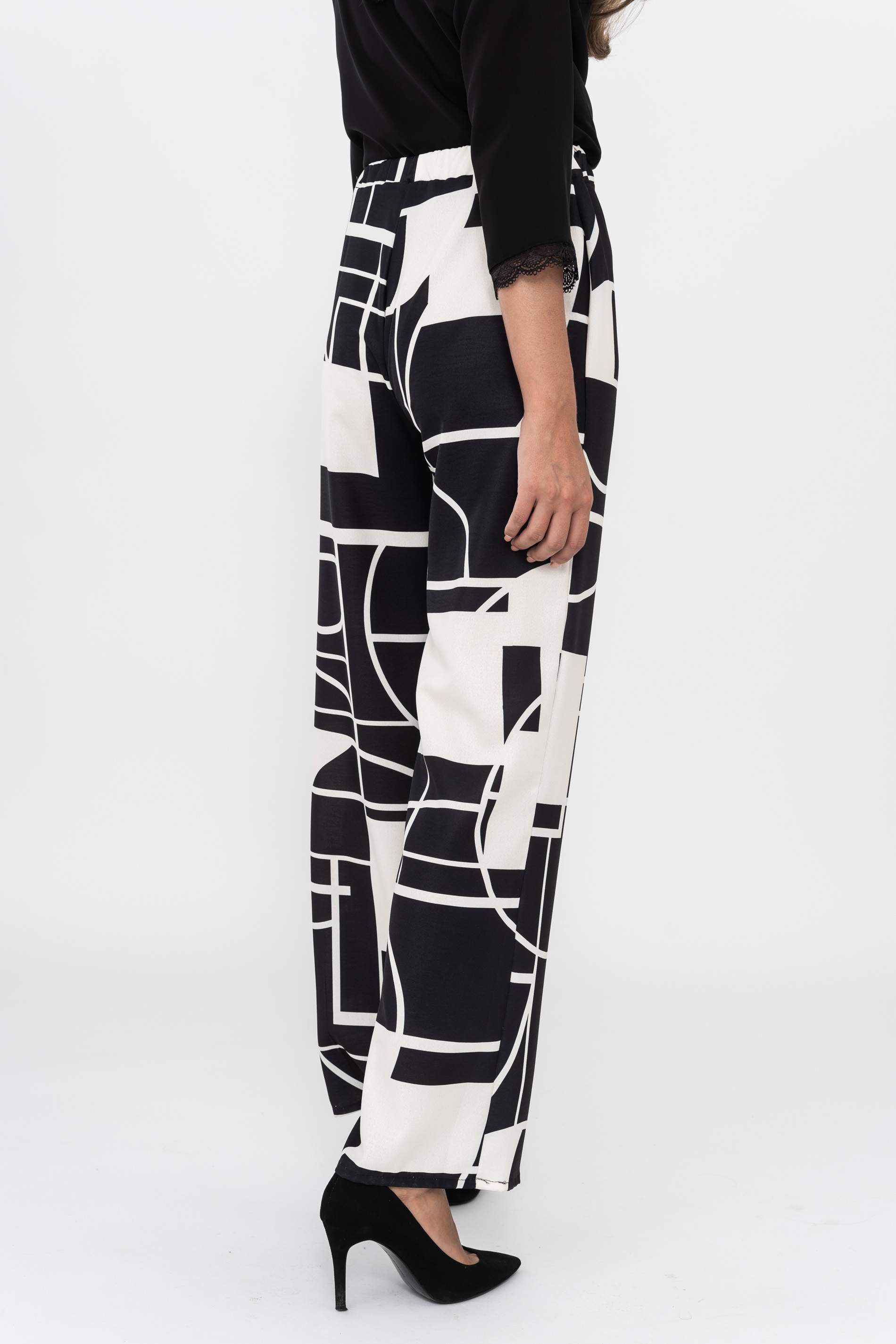 PANTALON BICOLOR GEOMETRICO