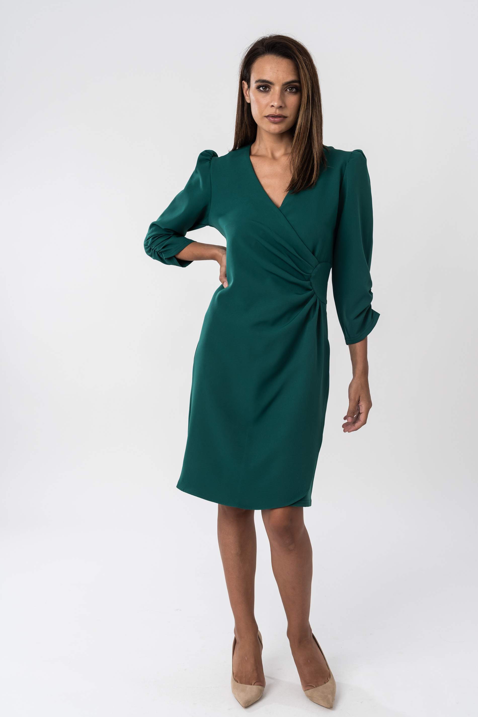VESTIDO FRUNCE CINTURA BOTELLA