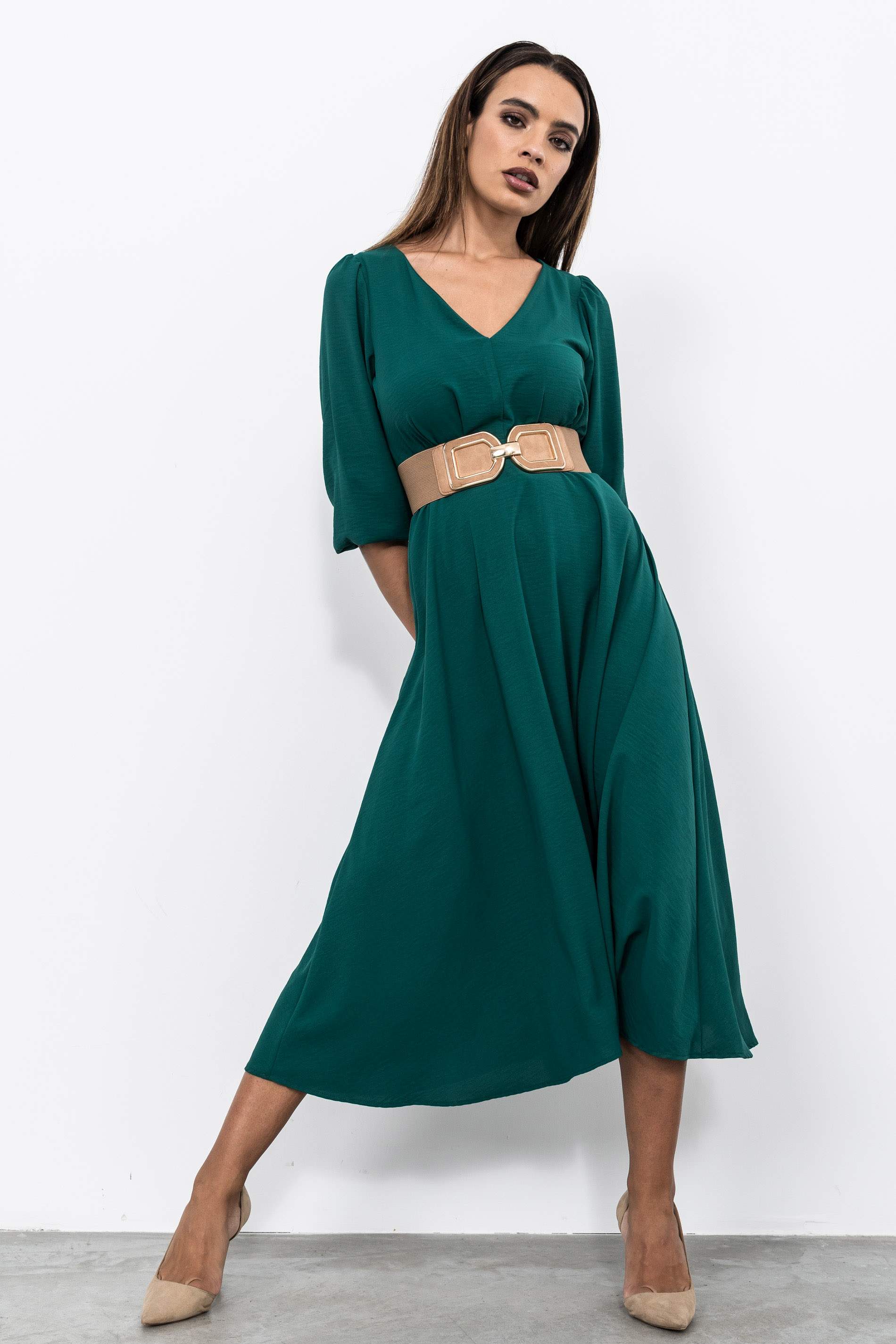 VESTIDO MIDI VUELO