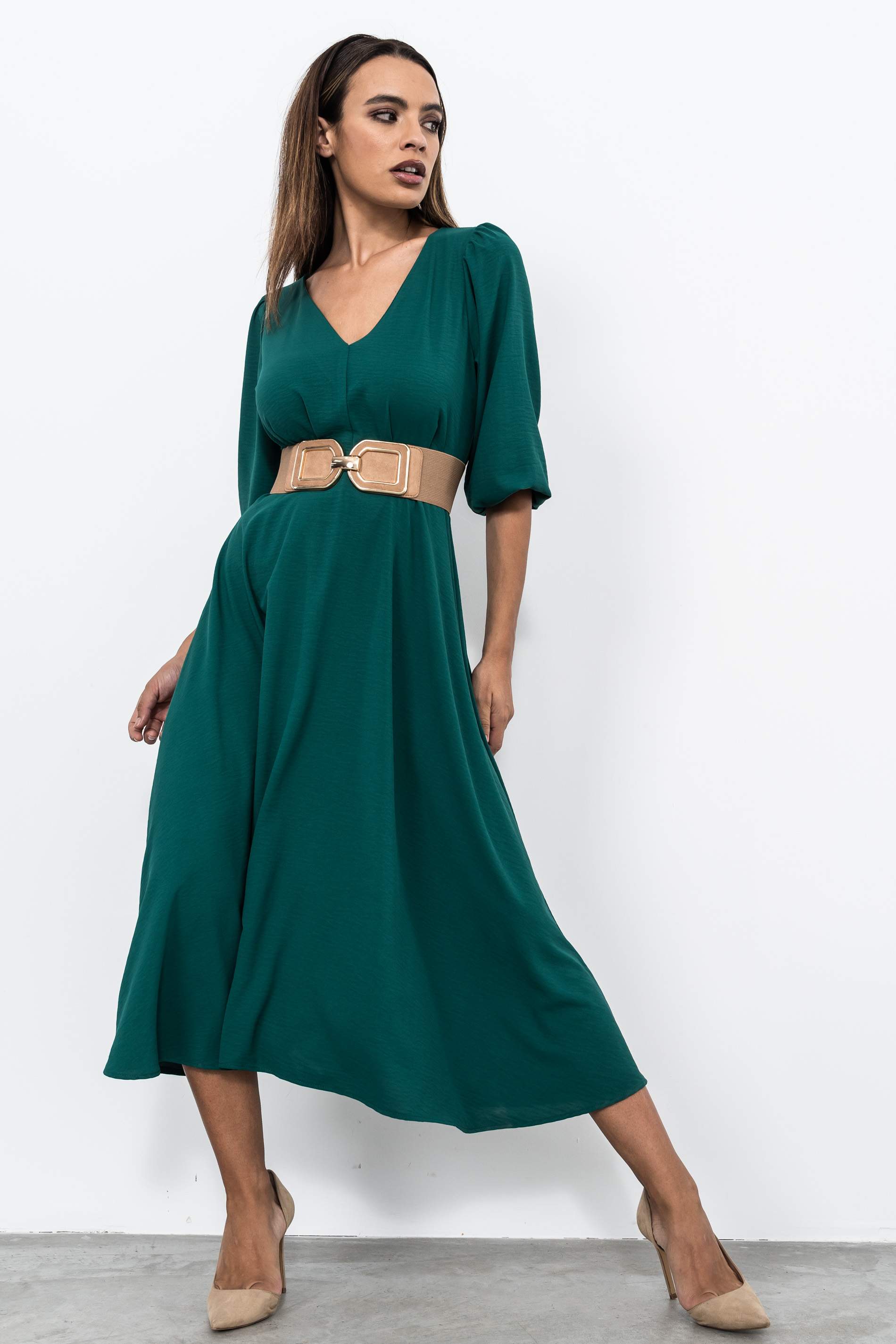 VESTIDO MIDI VUELO
