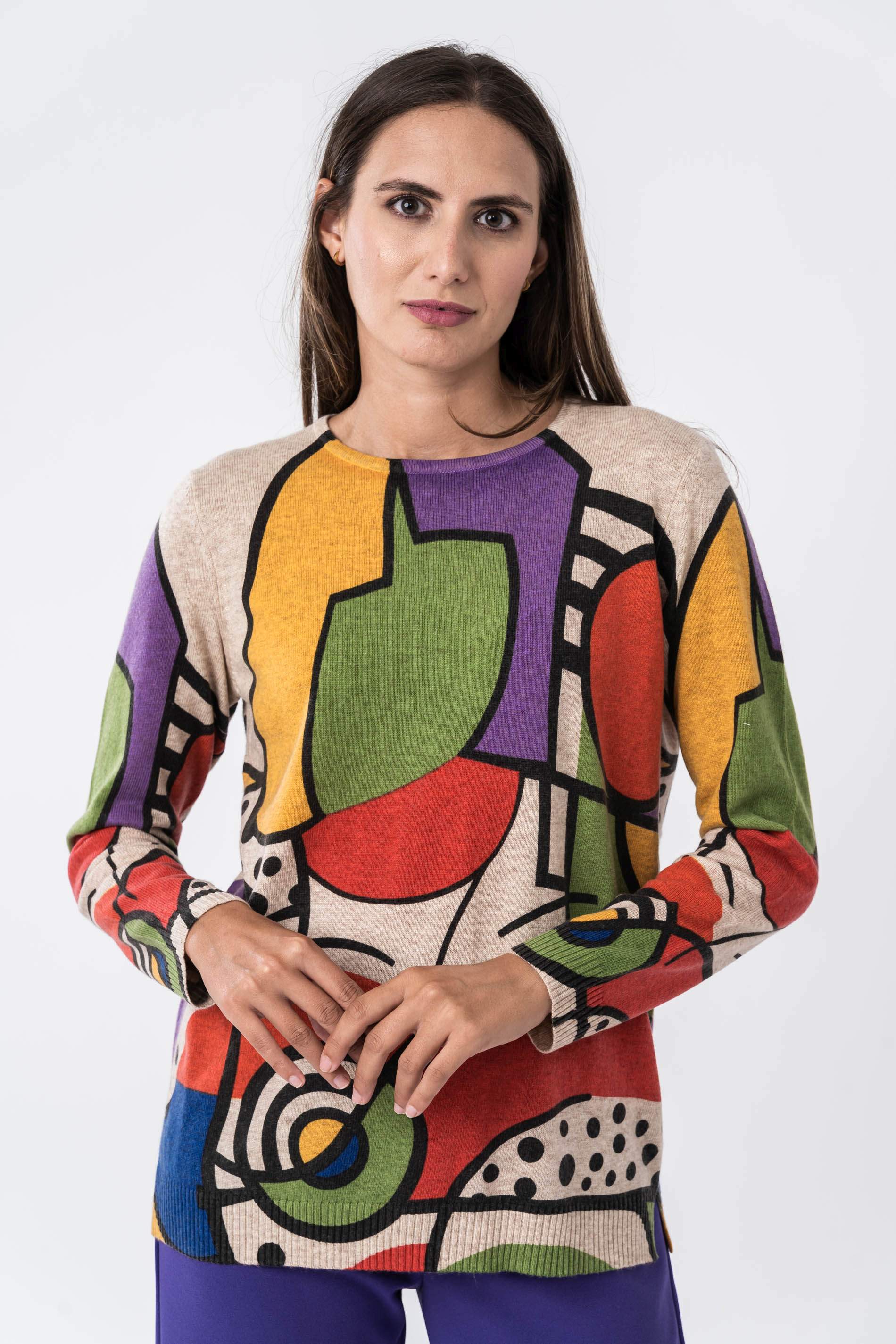 JERSEY ESTAMPADO ABSTRACTO