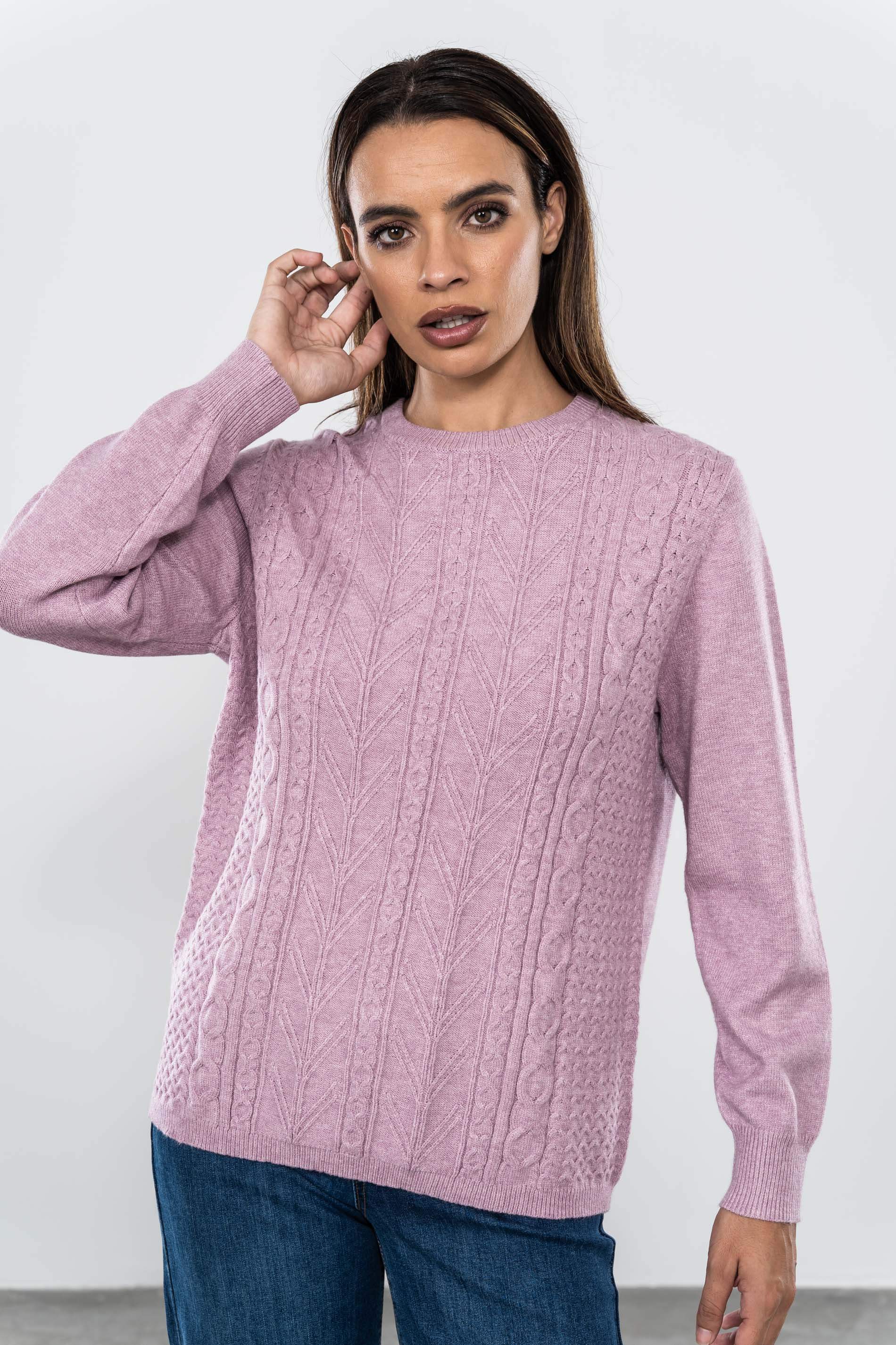 JERSEY OCHOS CUELLO CAJA MALVA