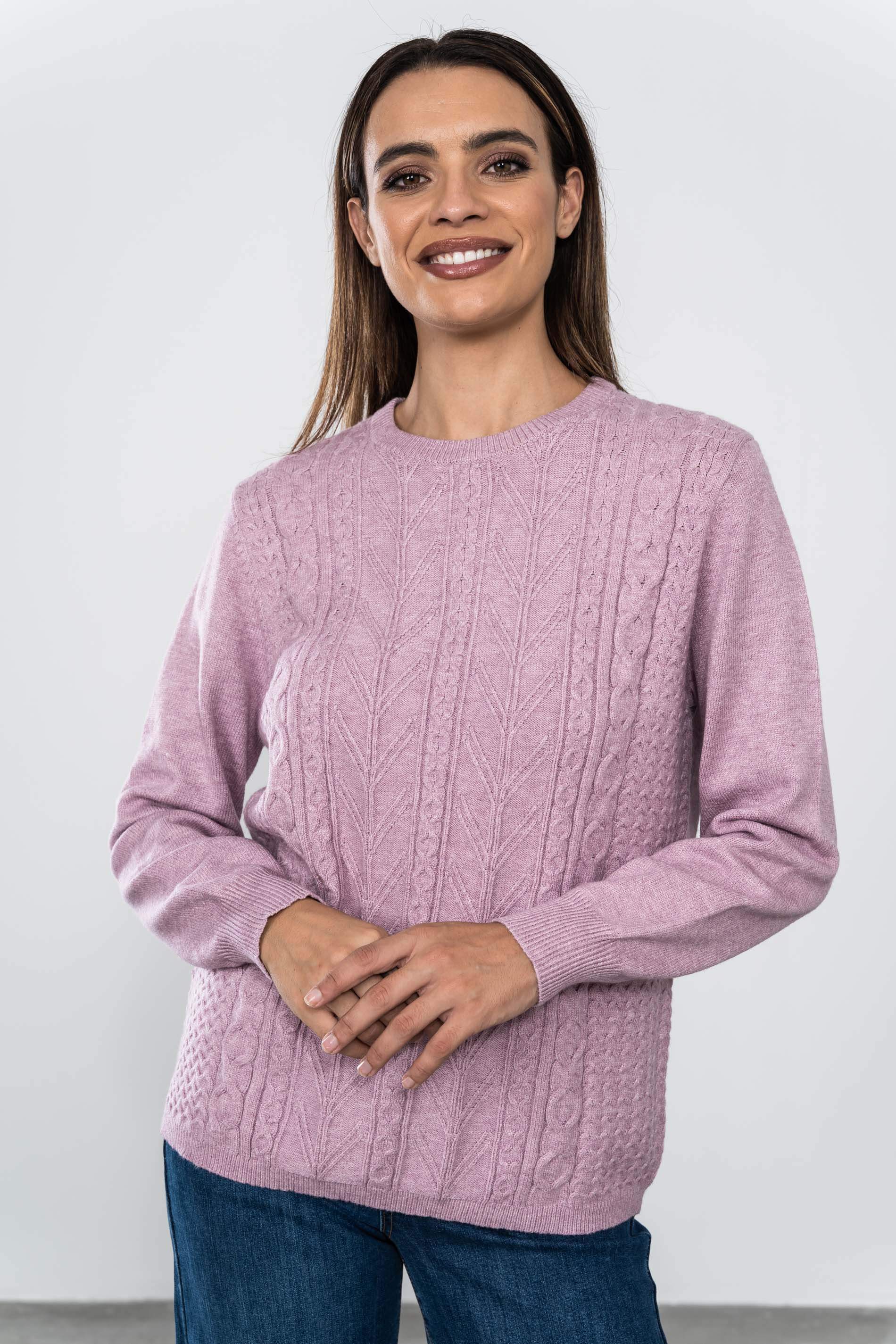 JERSEY OCHOS CUELLO CAJA MALVA