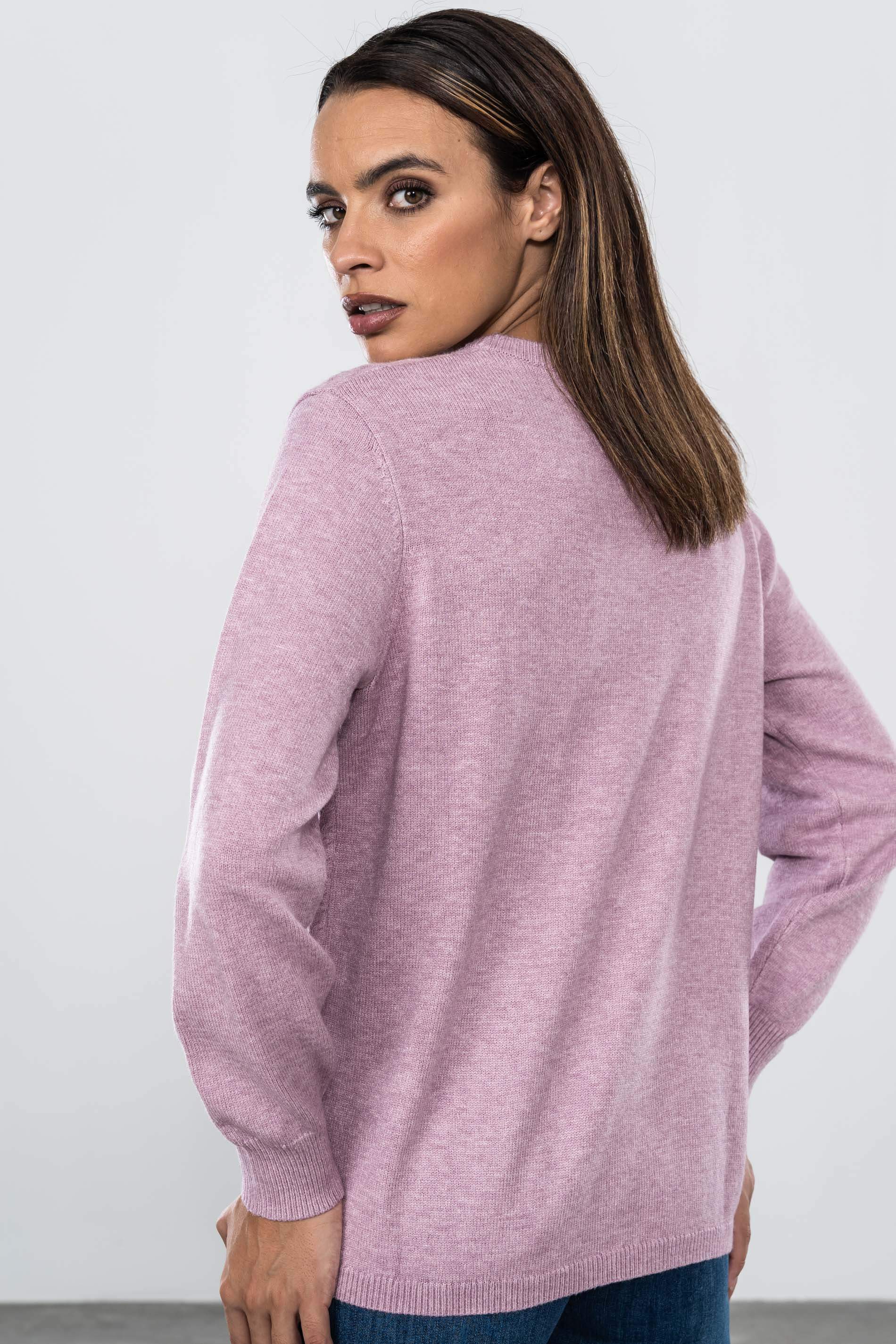 JERSEY OCHOS CUELLO CAJA MALVA