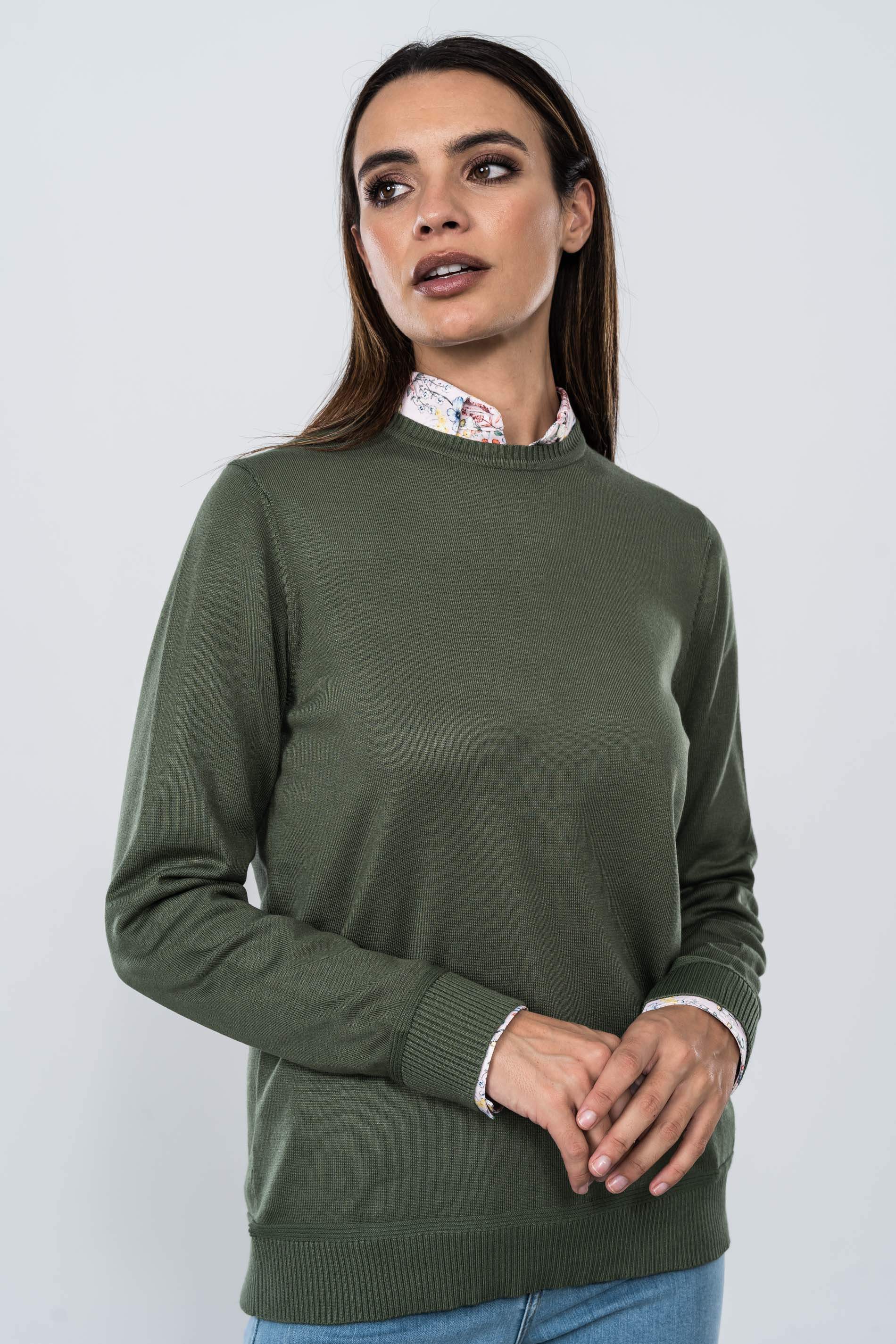 JERSEY CUELLO CAJA OLIVA