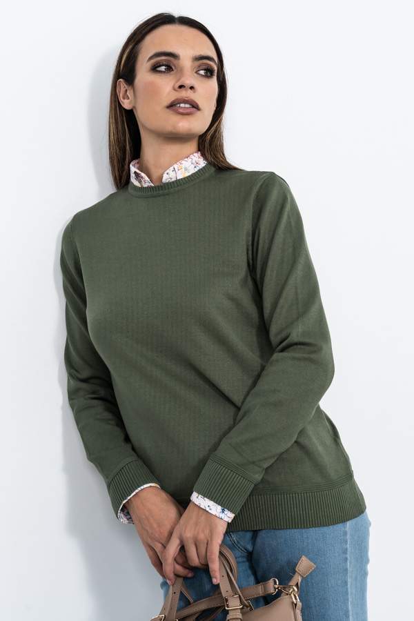 JERSEY CUELLO CAJA OLIVA