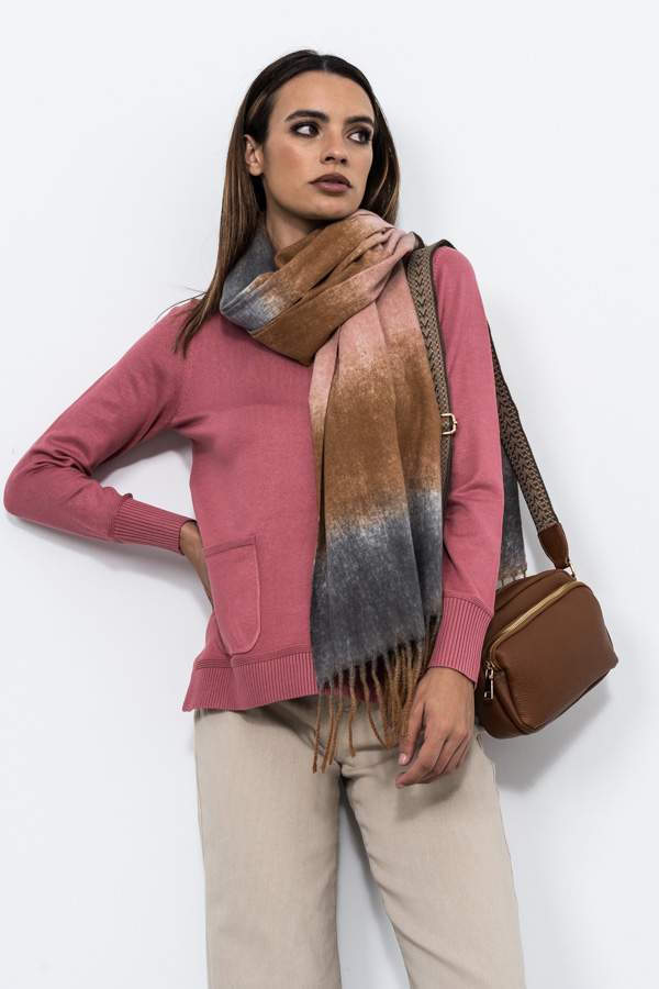 JERSEY CUELLO CAJA BOLSILLOS ROSA