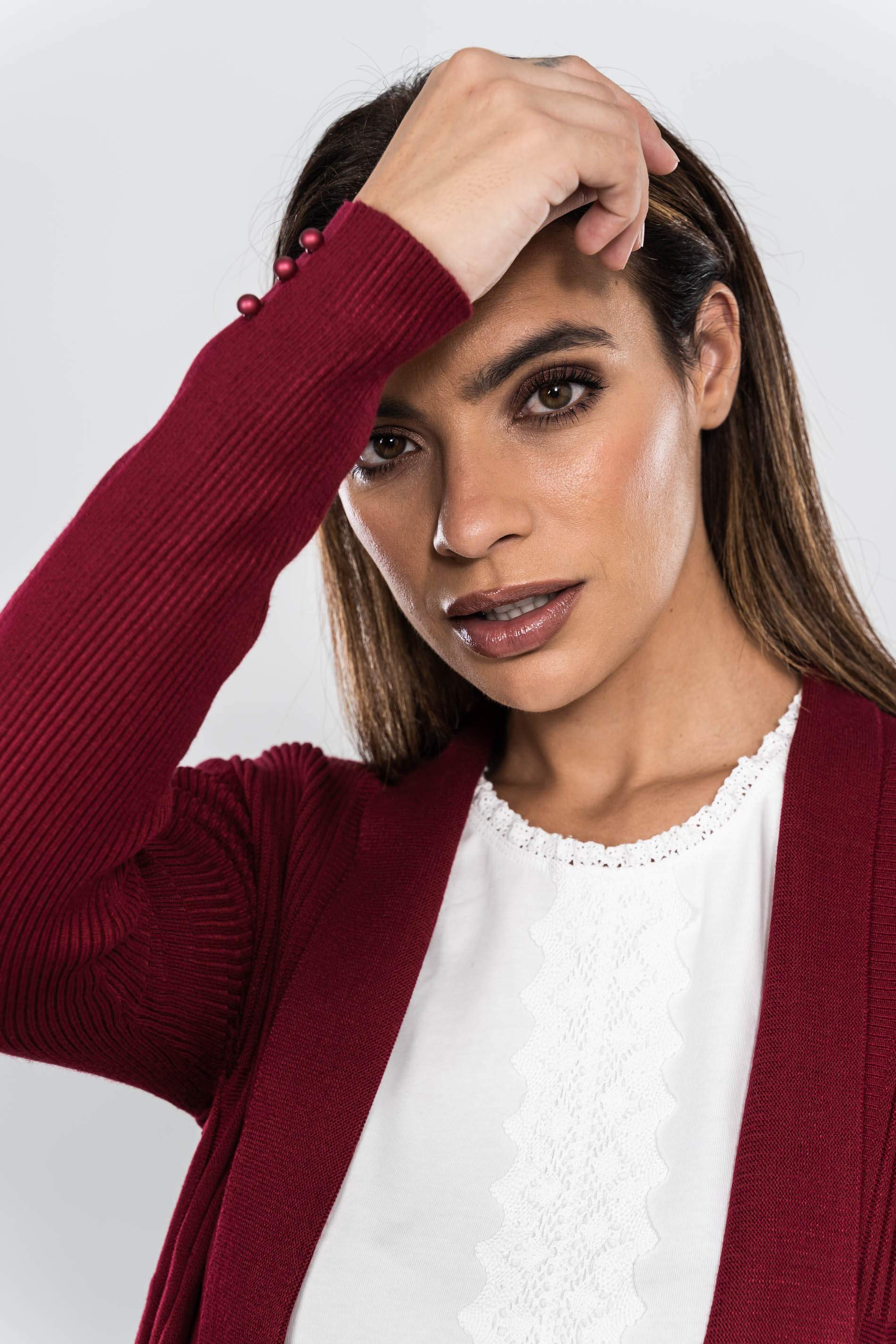 CHAQUETA CANALE BURDEOS