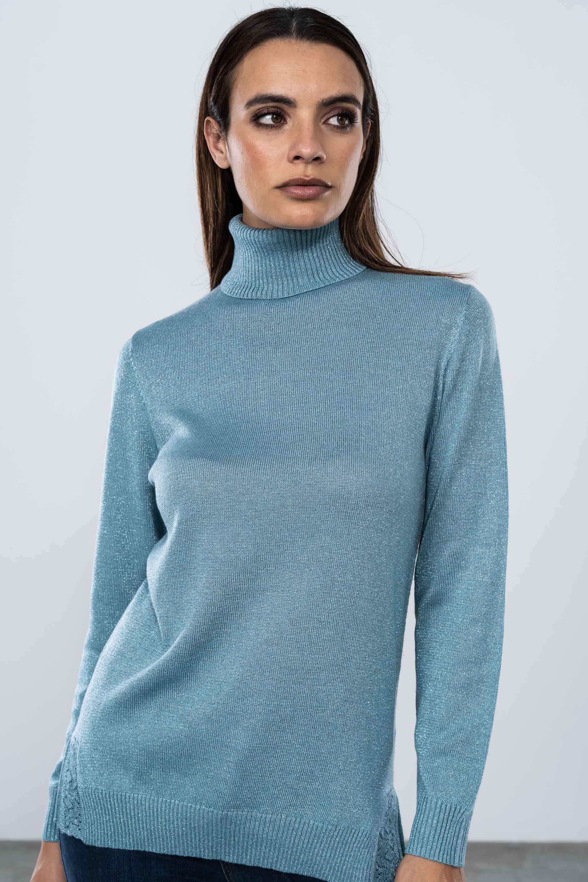 JERSEY C/CISNE LUREX AZUL