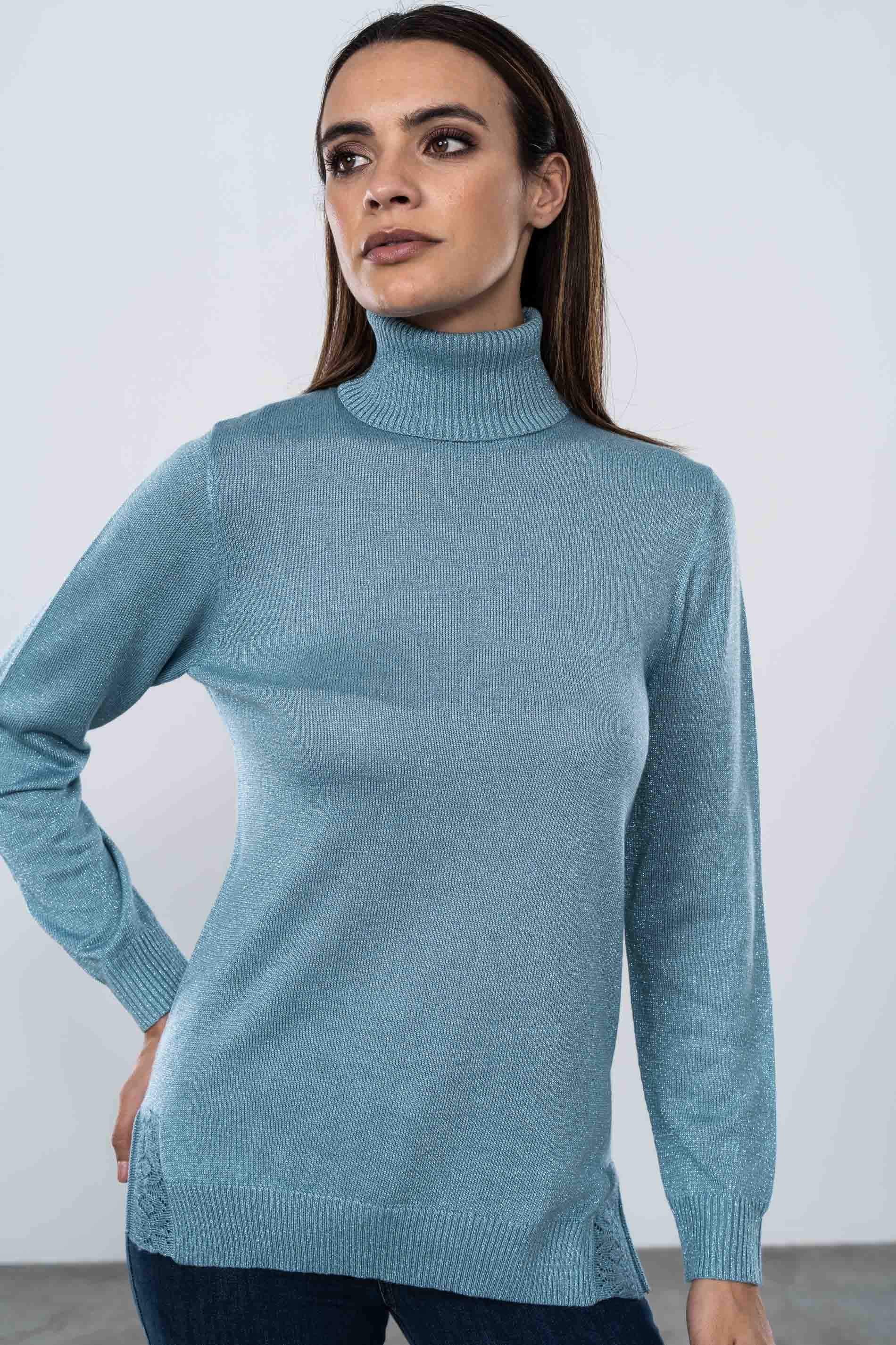 JERSEY C/CISNE LUREX AZUL