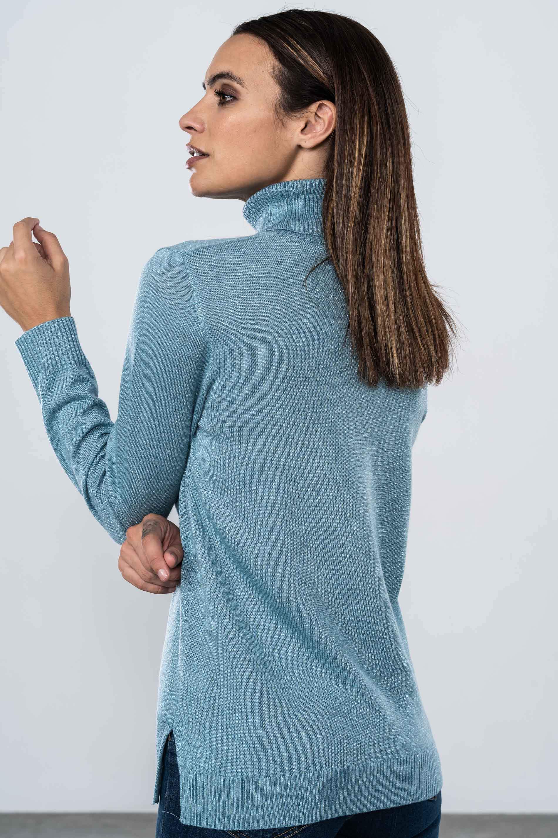 JERSEY C/CISNE LUREX AZUL