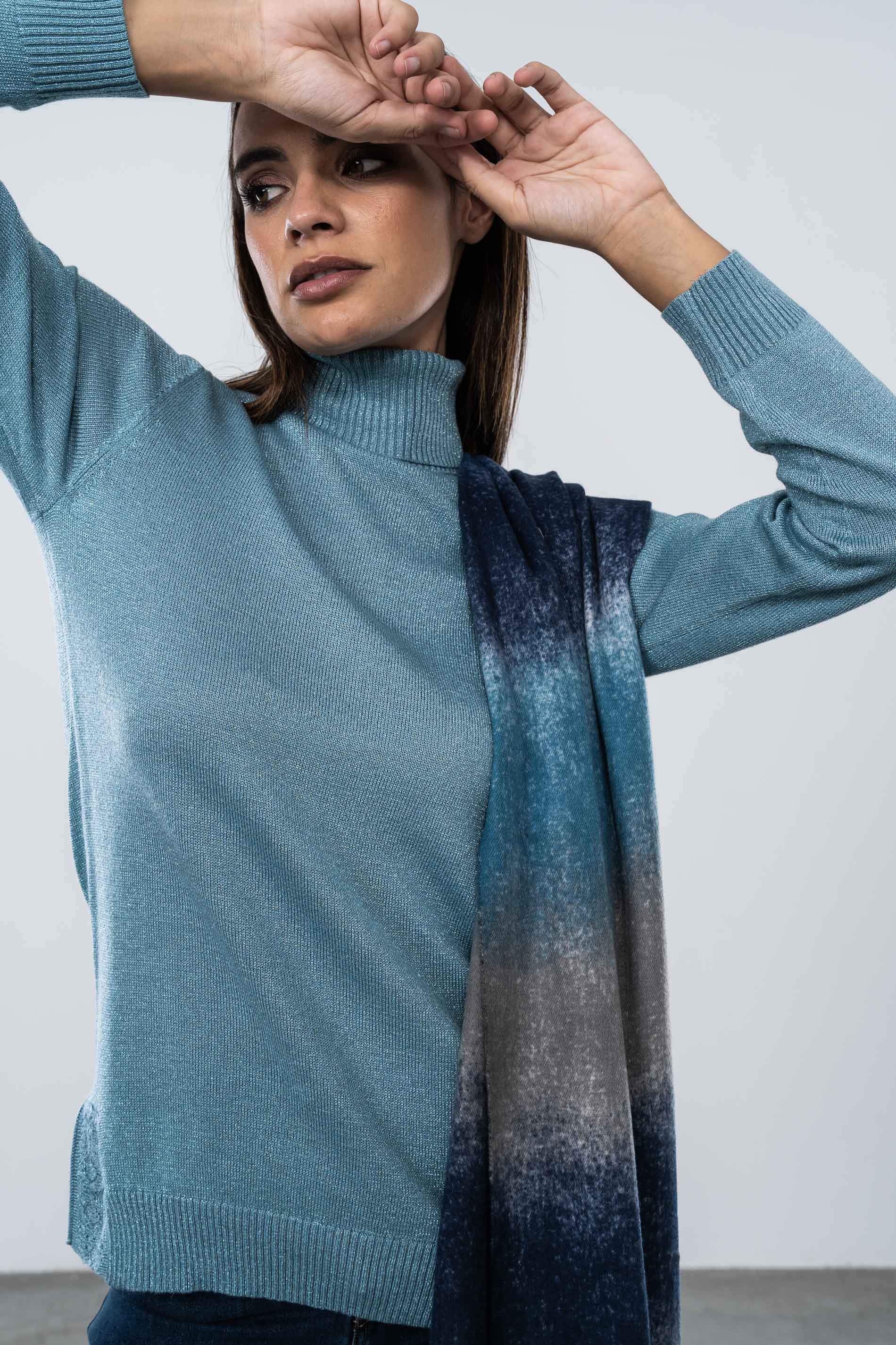 JERSEY C/CISNE LUREX AZUL