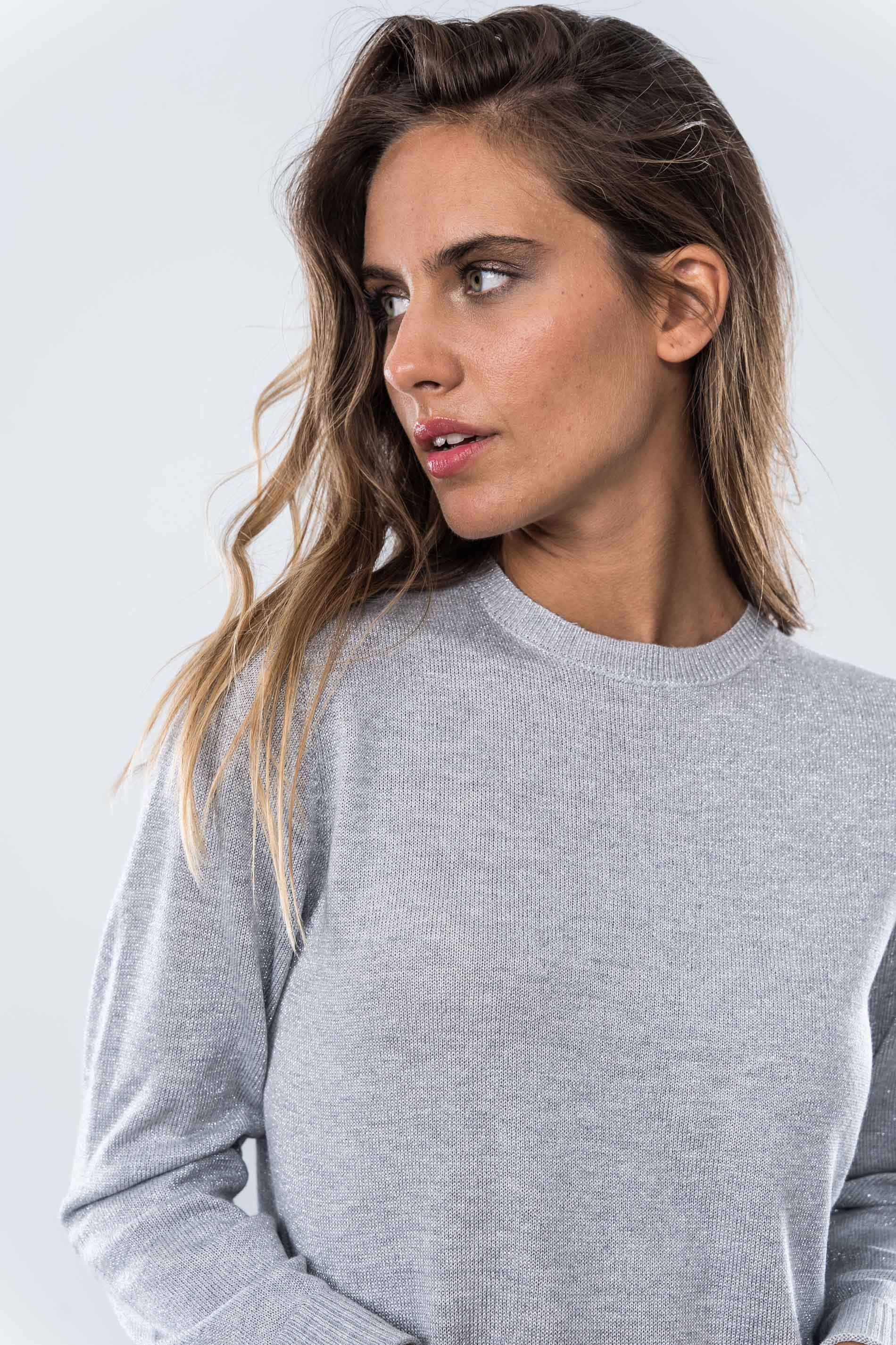 JERSEY CUELLO CAJA LUREX PLATA