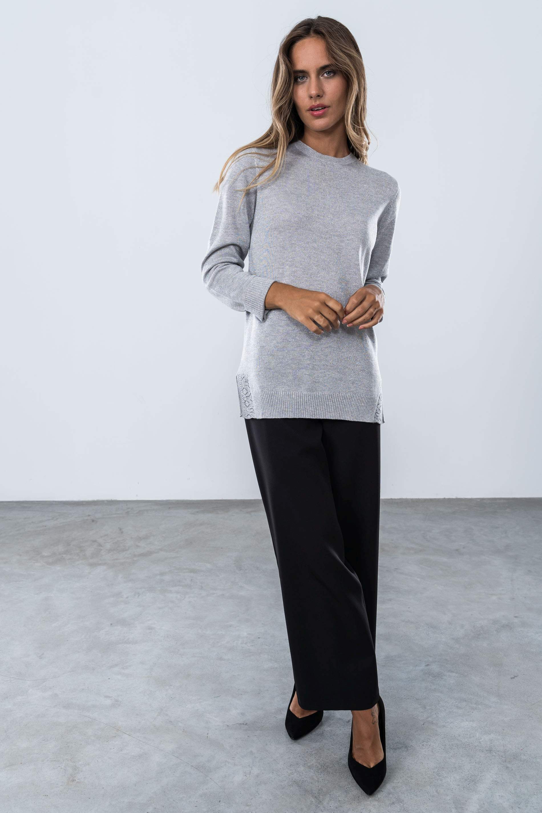 JERSEY CUELLO CAJA LUREX PLATA