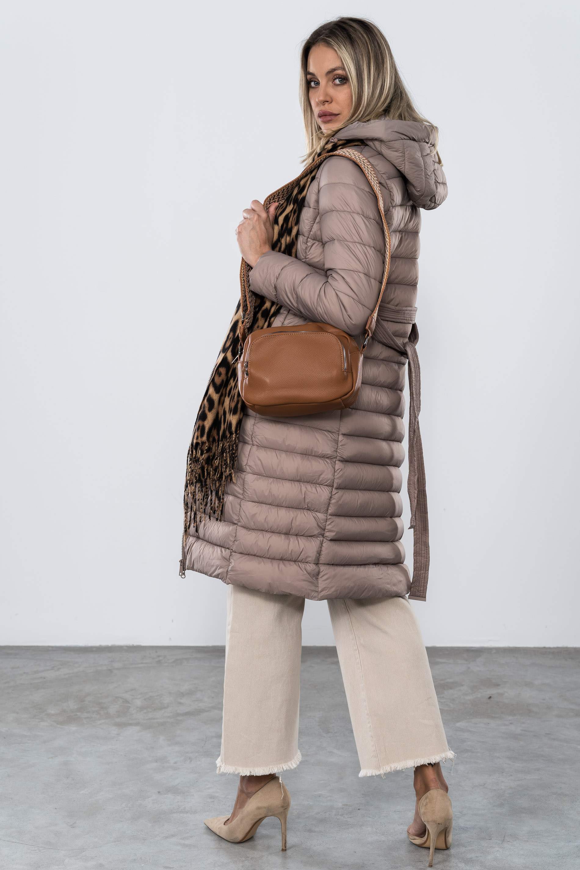 PANTALON CAMPANA DESFLECADO BEIGE