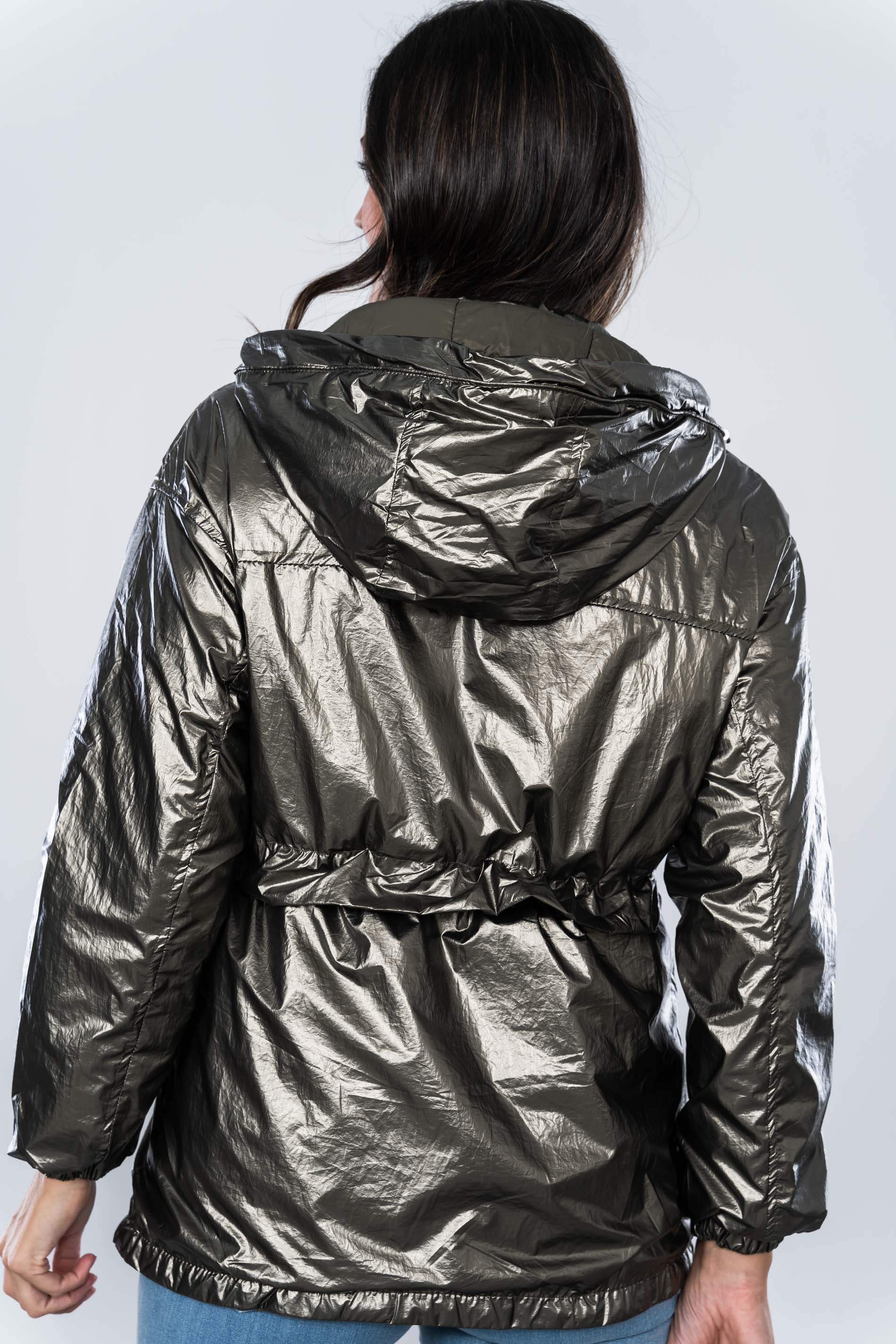 PARKA LIGERA REVERSIBLE SATINADA KAKI