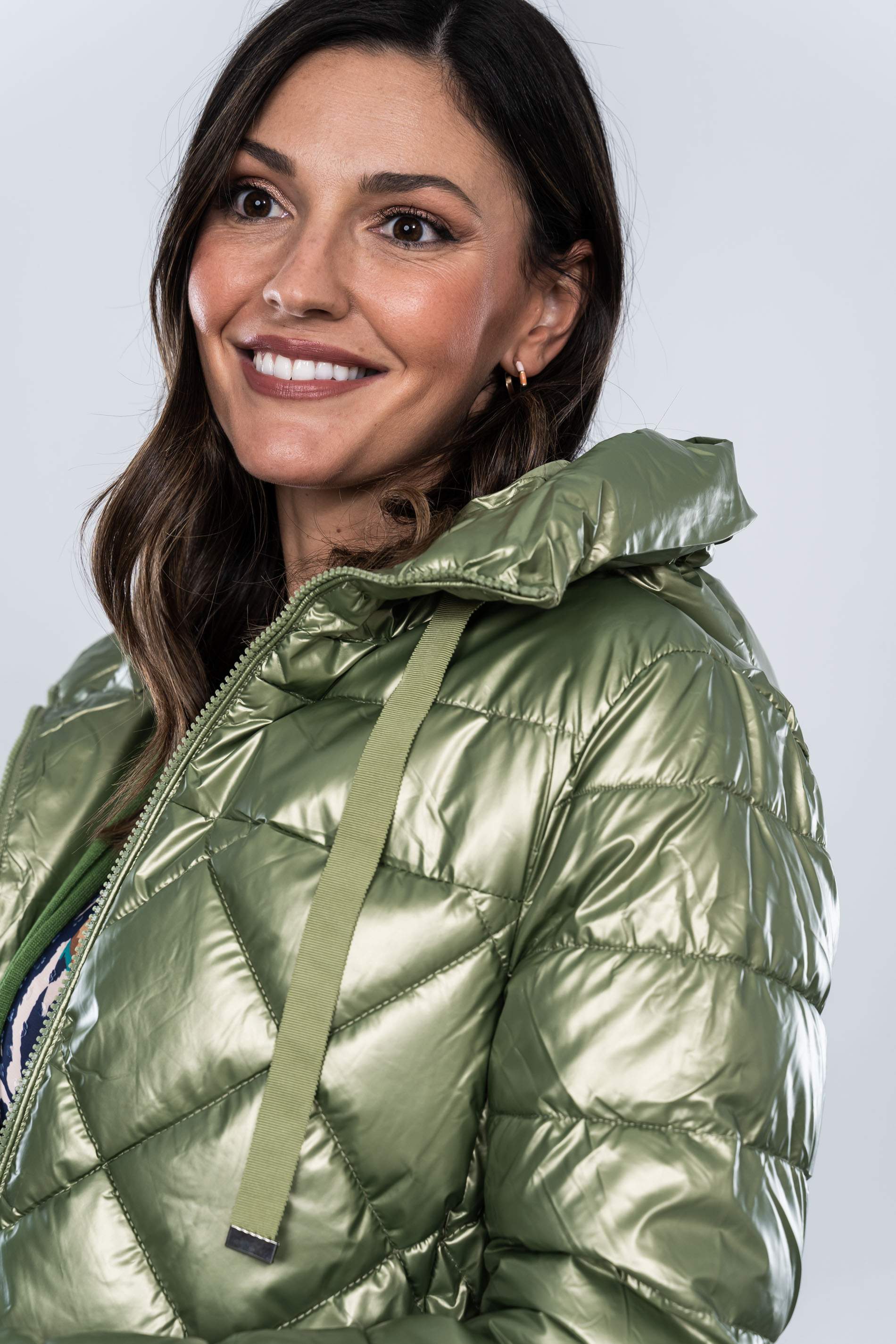 PARKA SATINADA PESPUNTE ROMBO MANZANA
