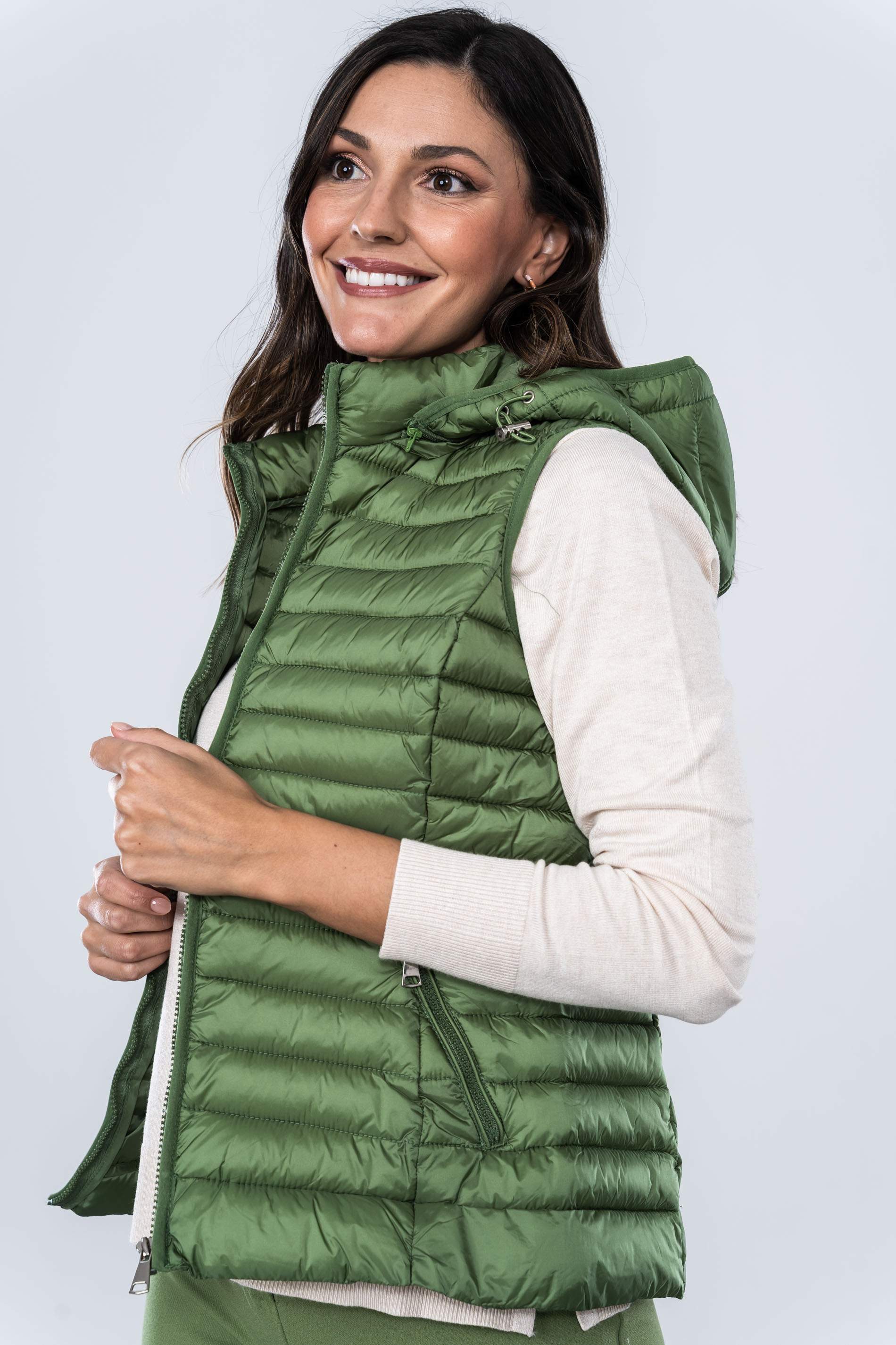 CHALECO AJUSTE CINTURA VERDE Precchio