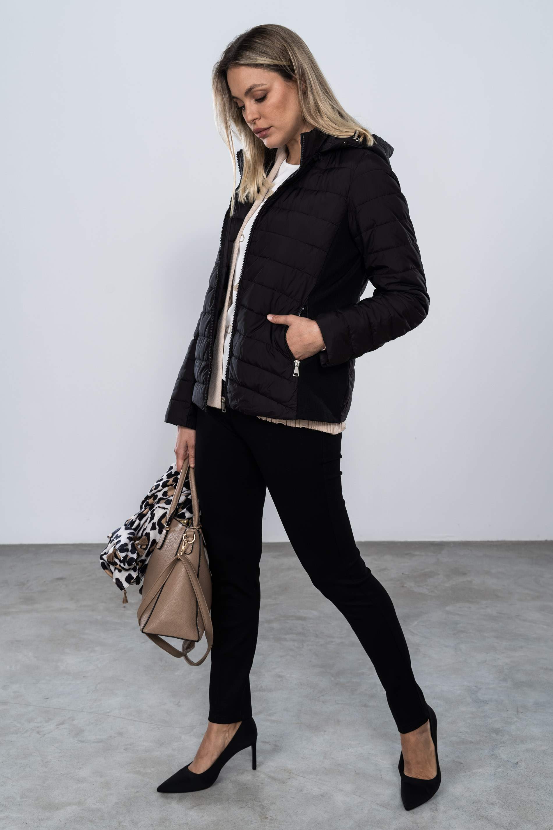 PARKA COSTADILLO GOMA NEGRO