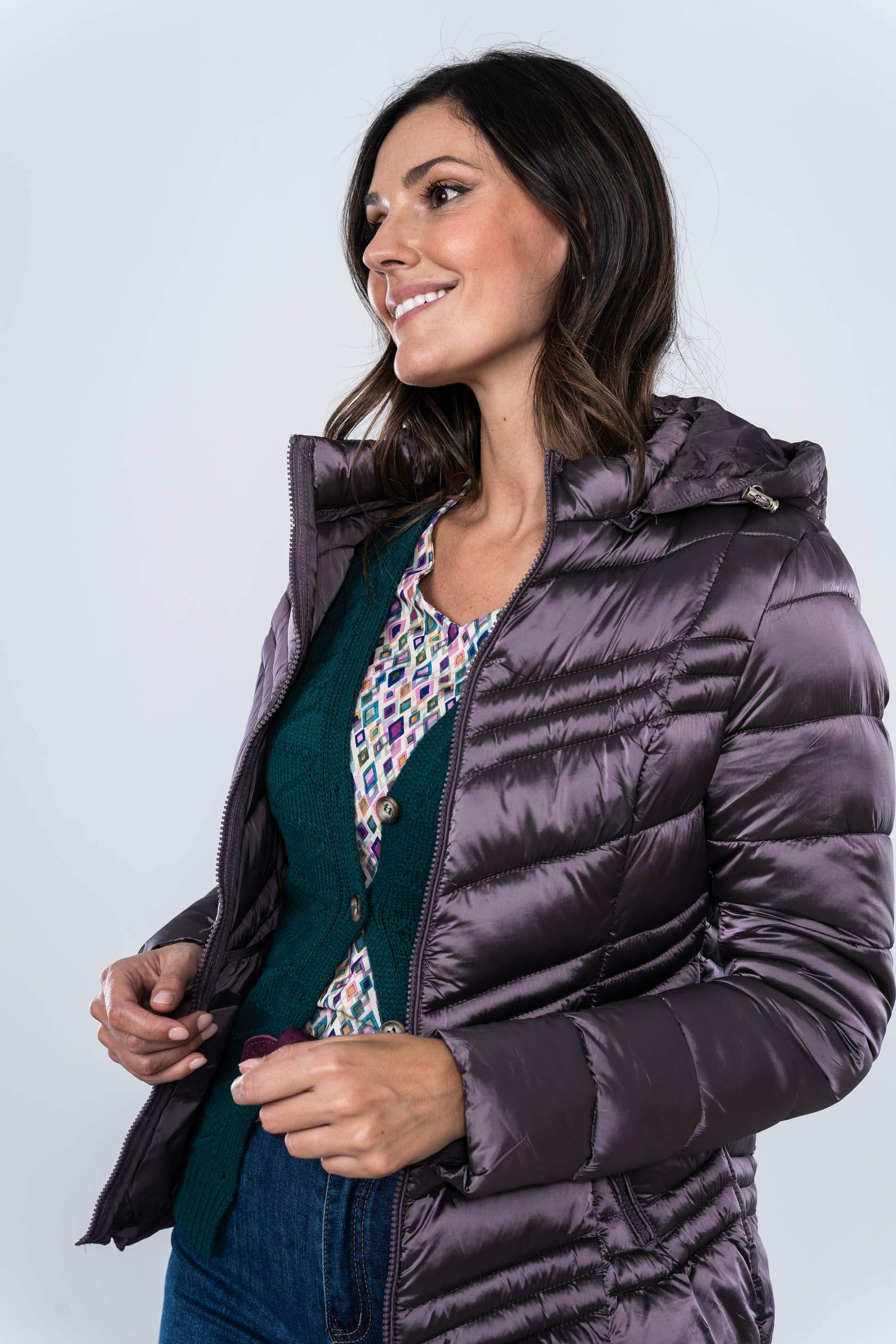 PARKA SATEN PESPUNTE COMBINADA