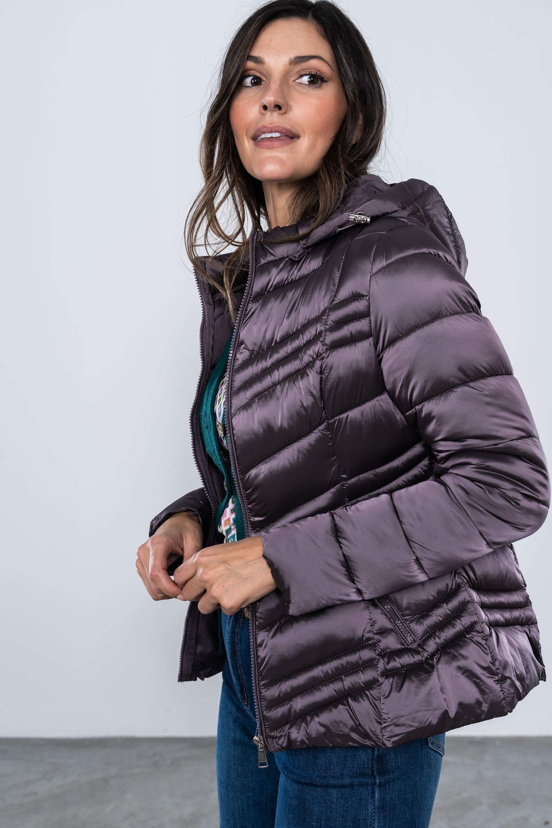 PARKA SATEN PESPUNTE COMBINADA