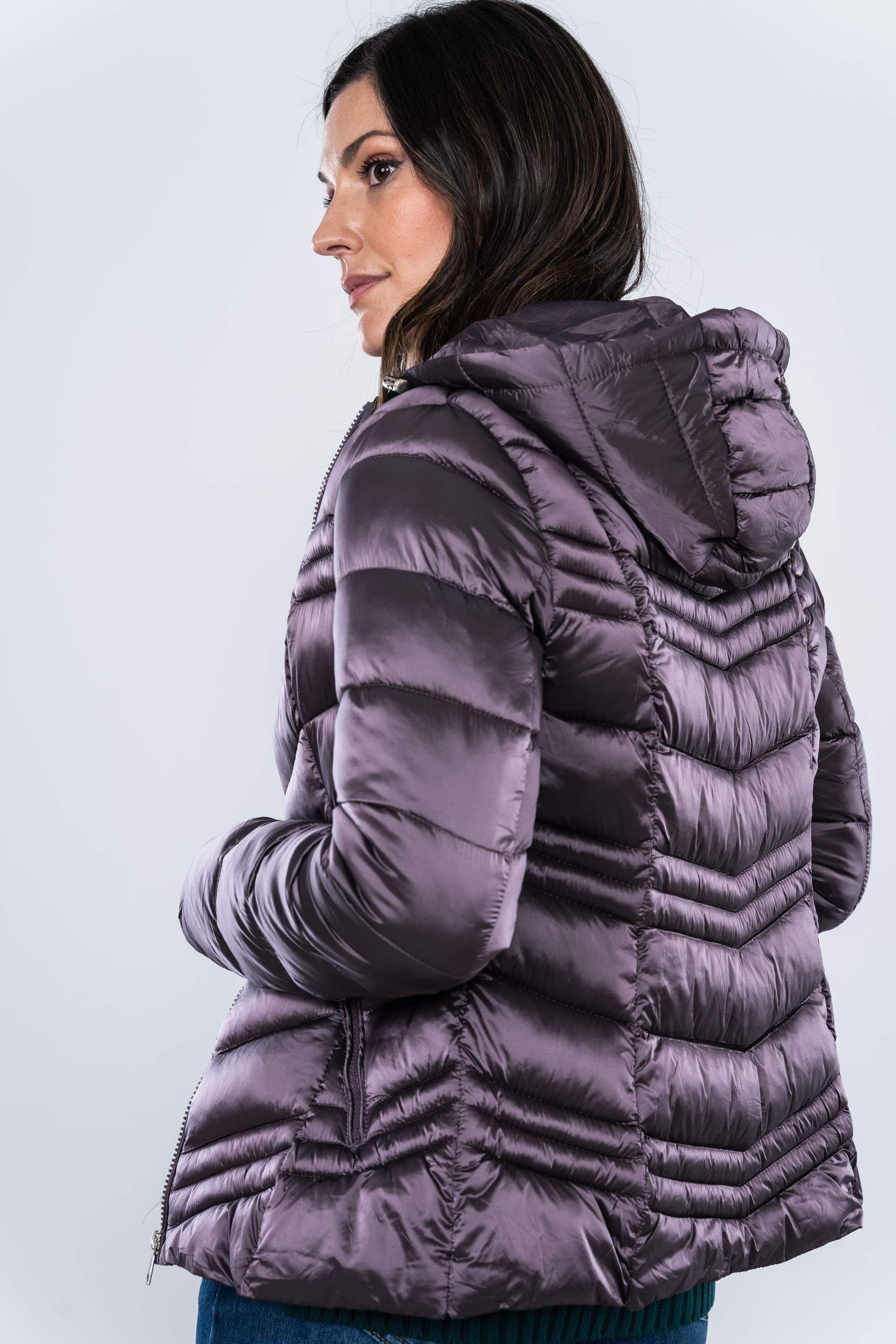 PARKA SATEN PESPUNTE COMBINADA