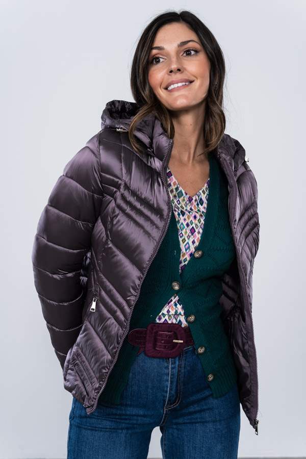 PARKA SATEN PESPUNTE COMBINADA
