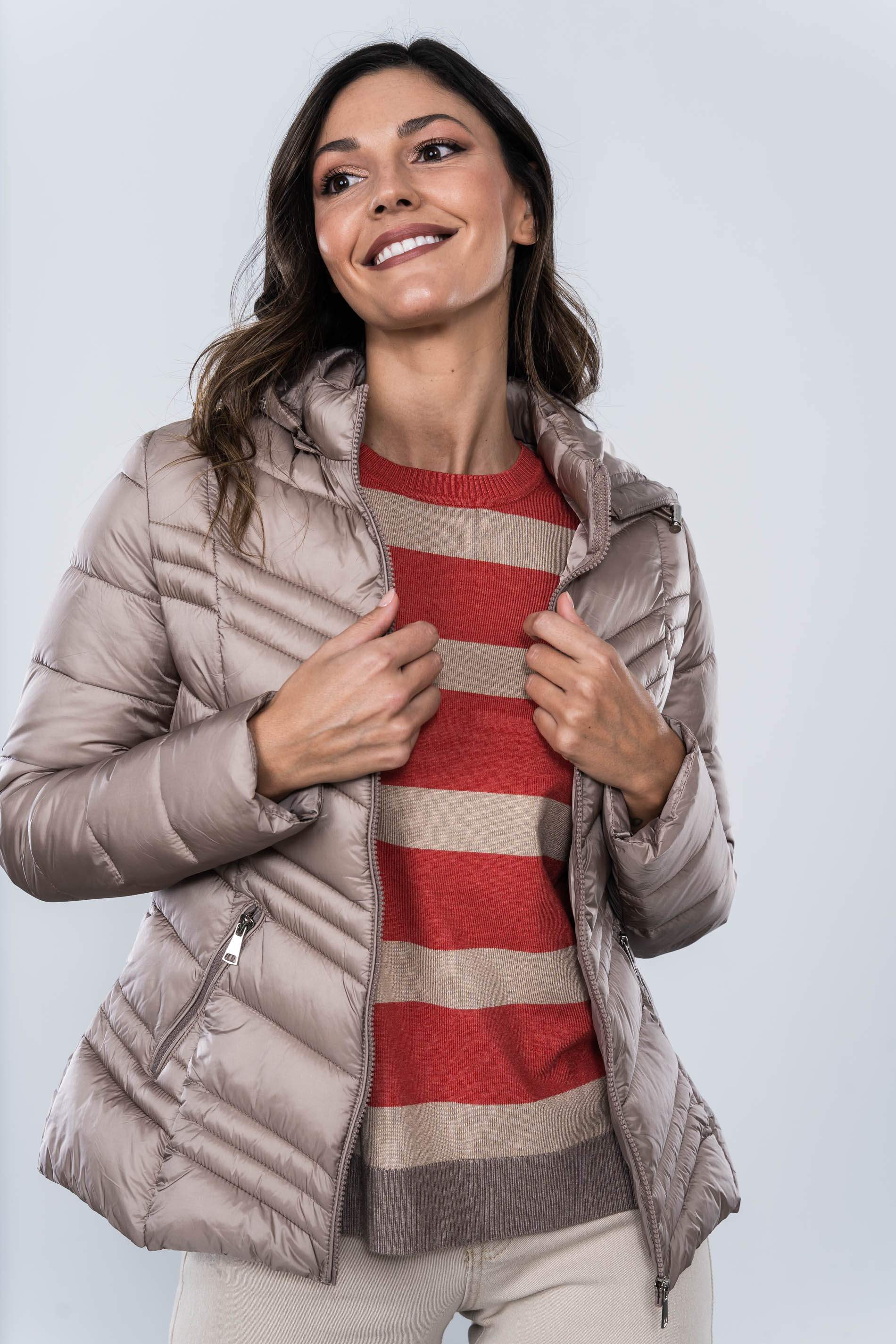 PARKA SATEN PESPUNTE COMBINADA