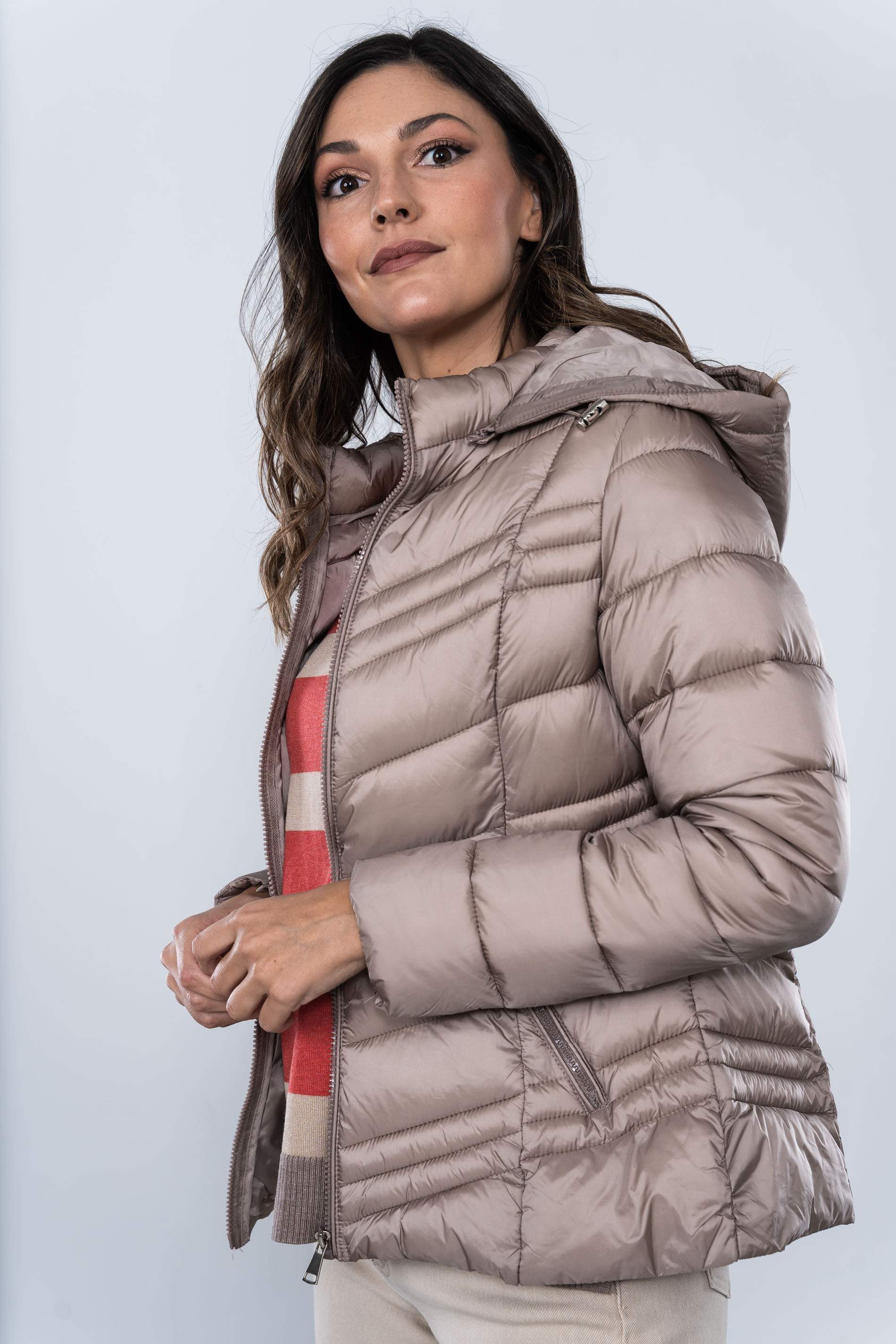 PARKA SATEN PESPUNTE COMBINADA
