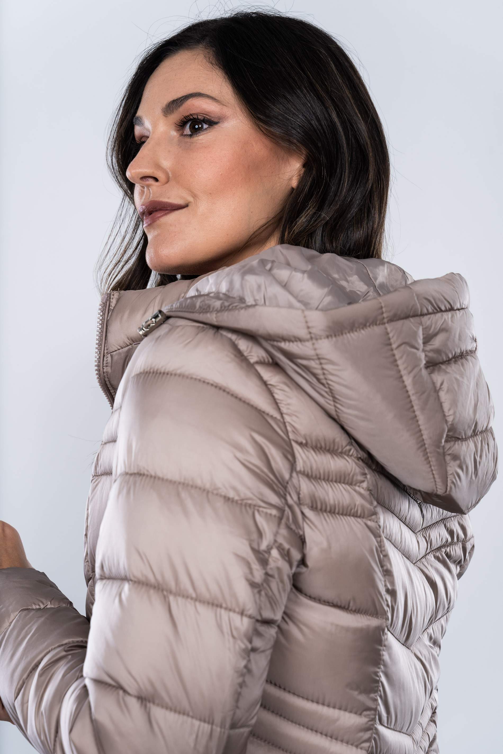 PARKA SATEN PESPUNTE COMBINADA