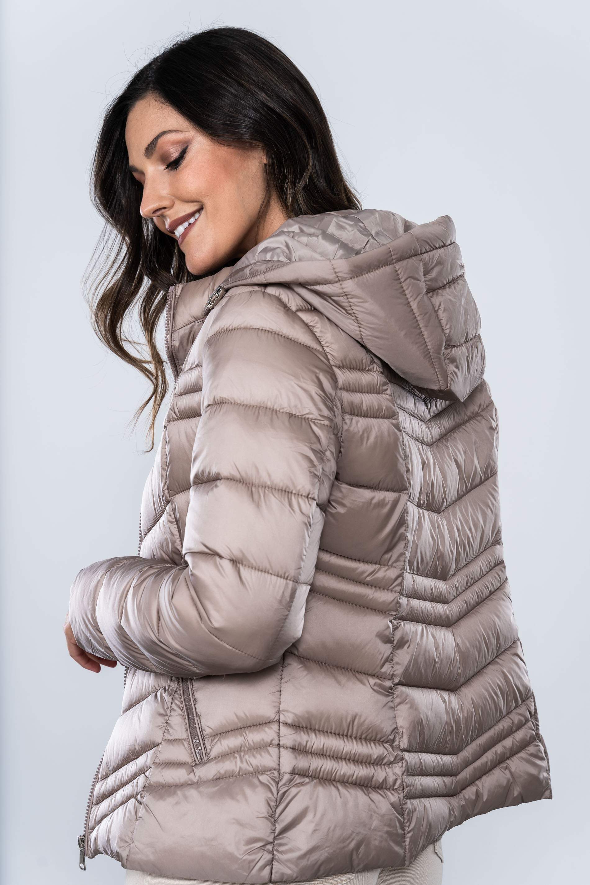 PARKA SATEN PESPUNTE COMBINADA