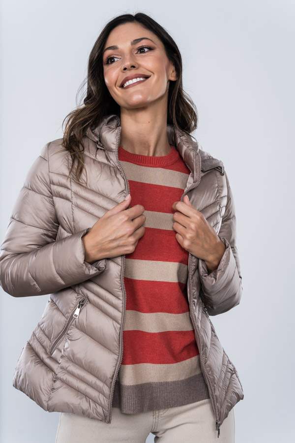 PARKA SATEN PESPUNTE COMBINADA