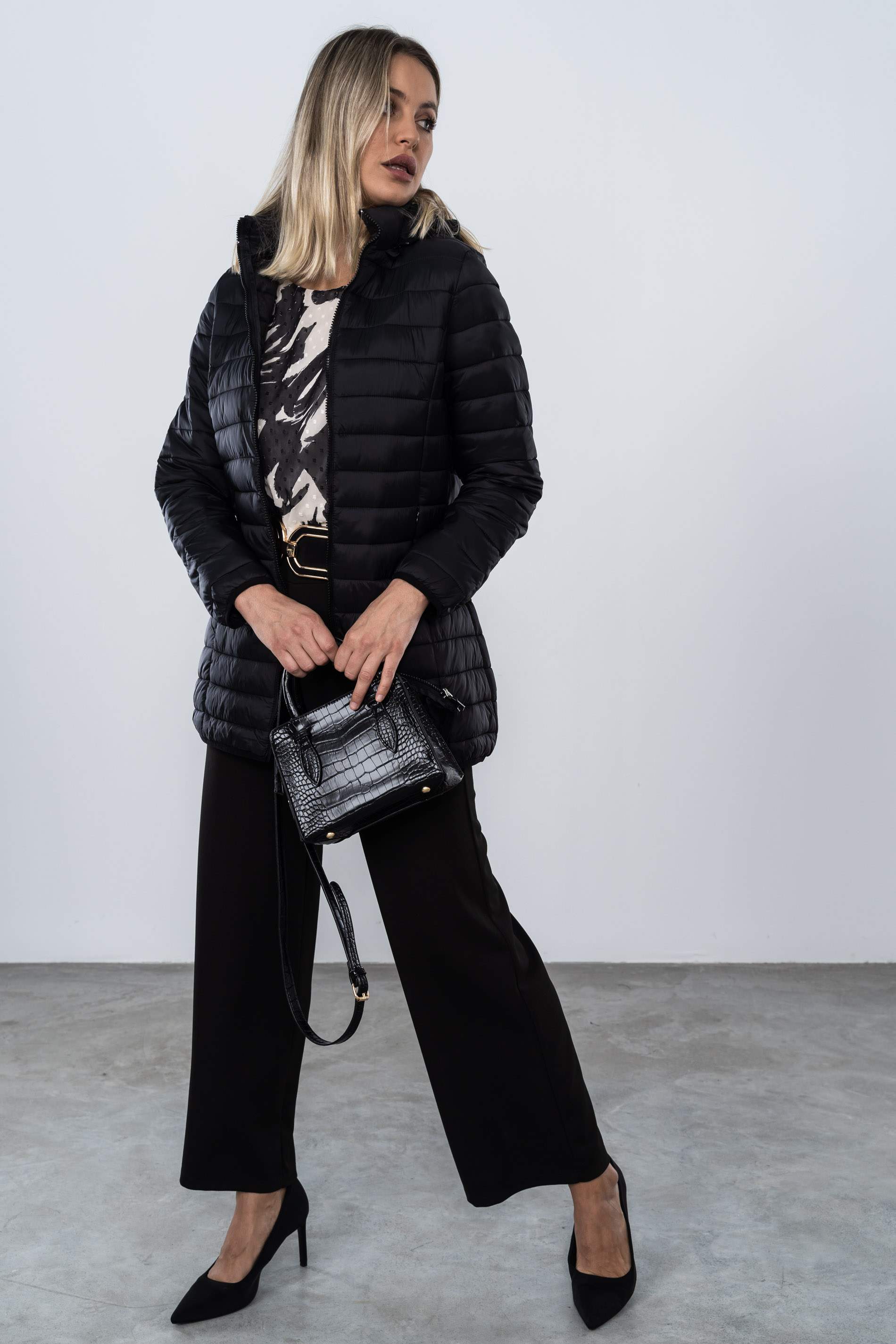 PARKA BOLSILLOS OCULTOS NEGRO