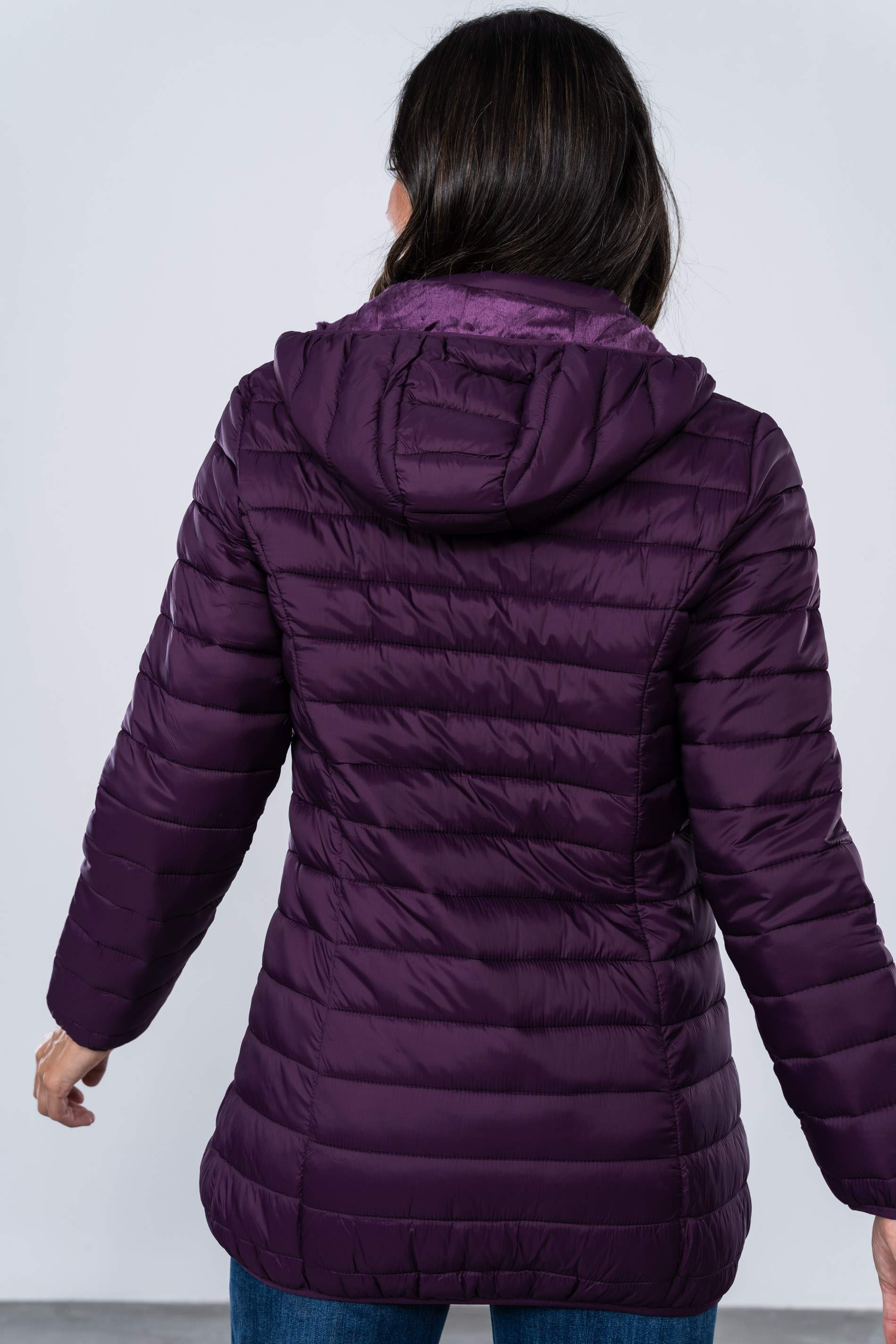 PARKA BOLSILLOS OCULTOS PURPURA