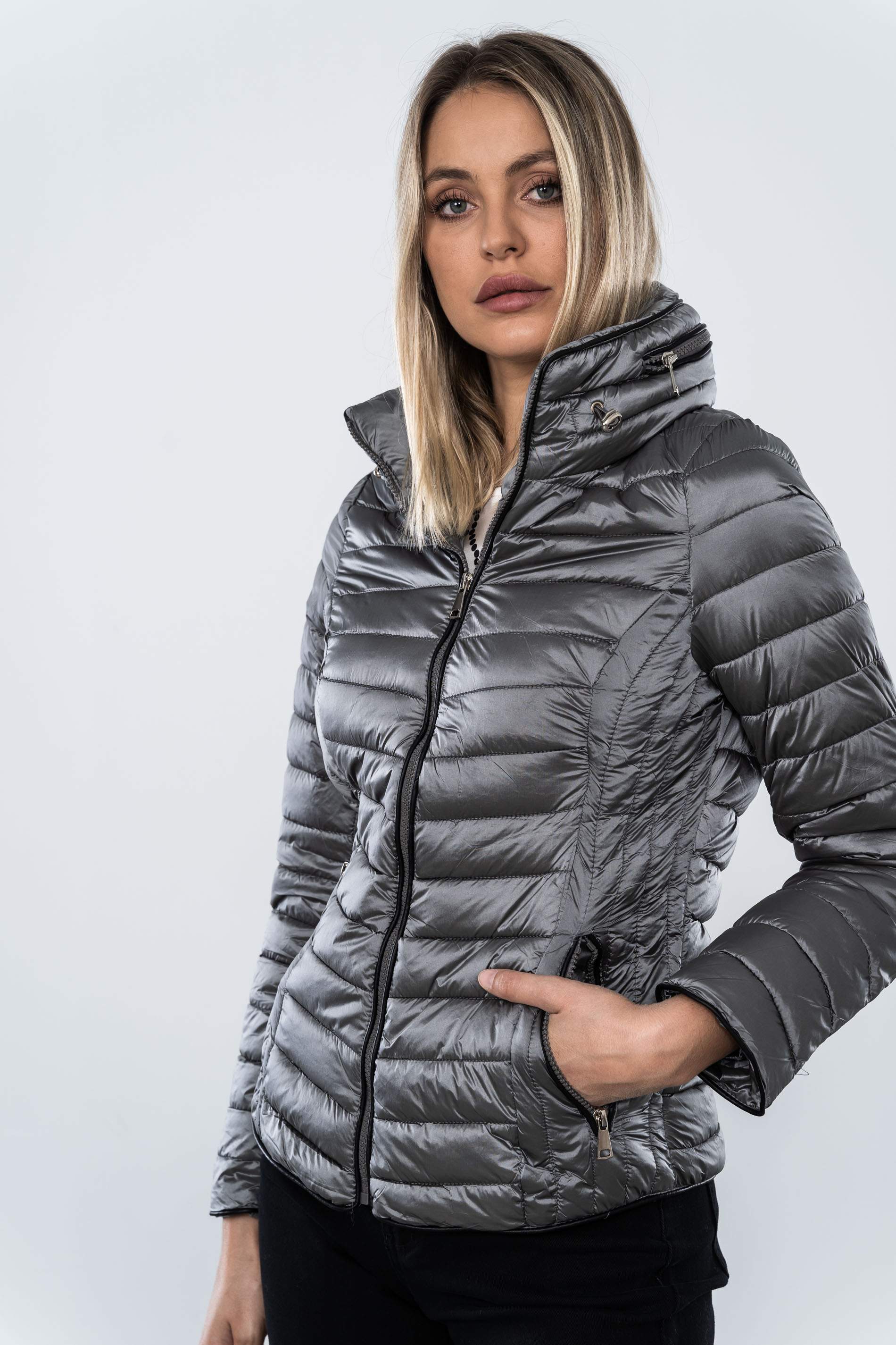 PARKA VIVOS CONTRASTE GRIS