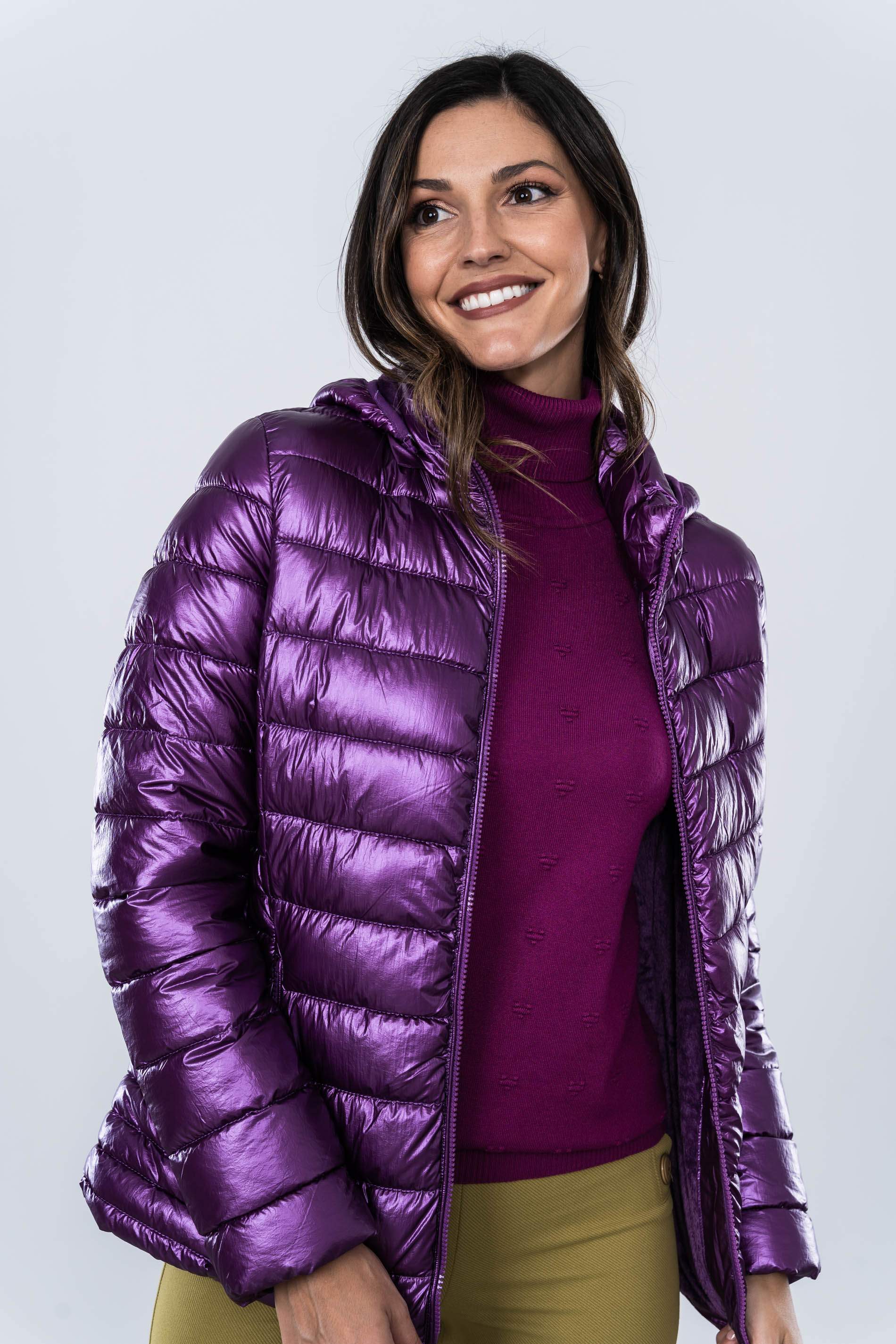 PARKA COSTADILLO SATINADA PURPURA